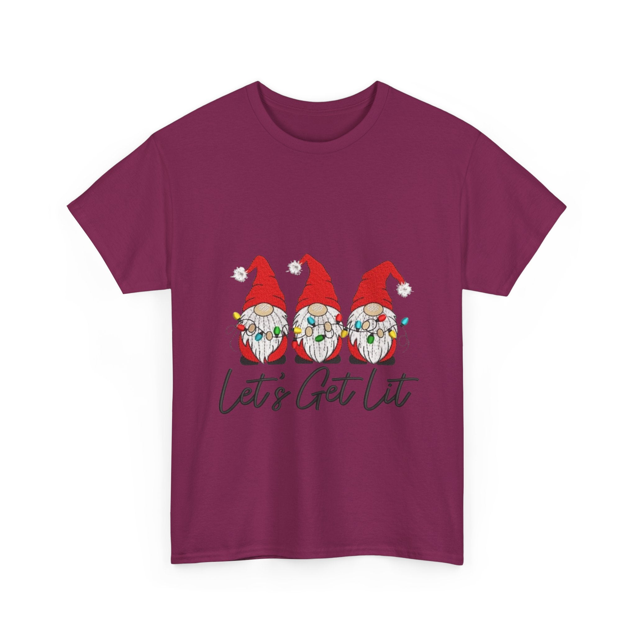 Let's Get Lit Gnome Unisex Heavy Cotton T-Shirt