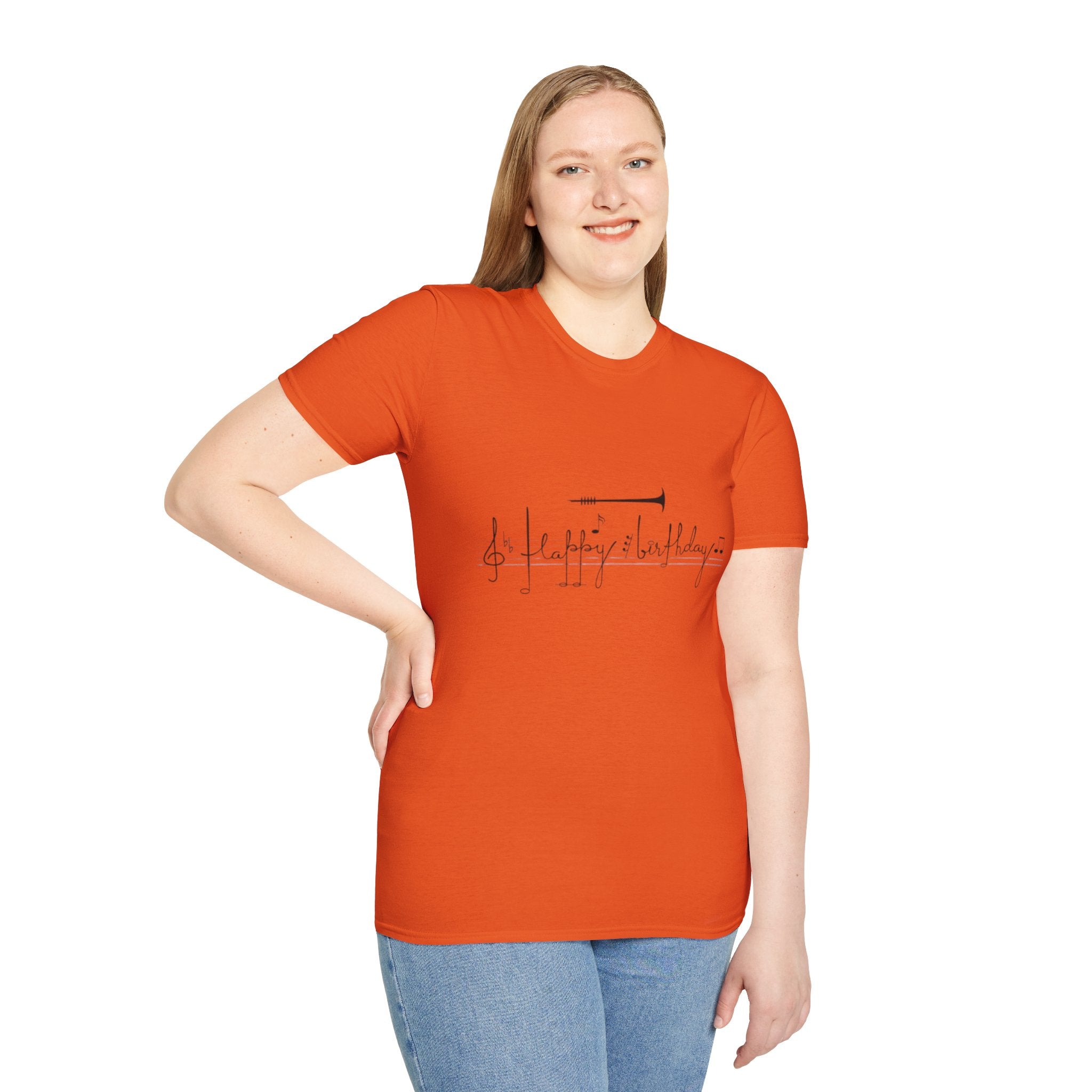 Music Note Birthday Unisex Softstyle T-Shirt-Personalize It!