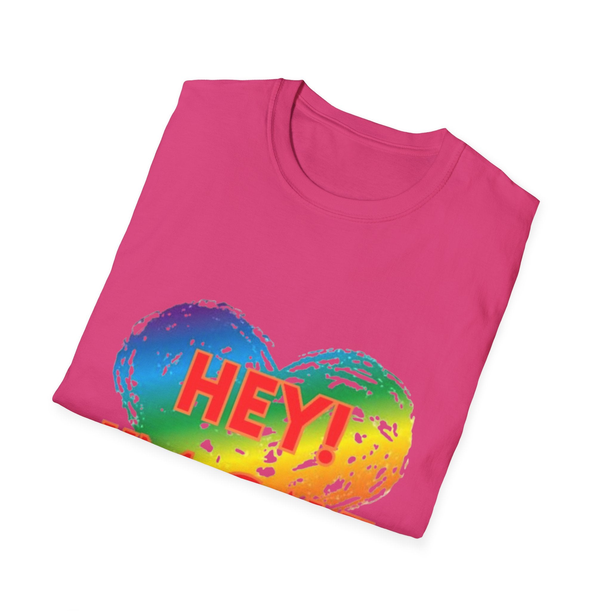 Hey I'm Gay! Unisex Softstyle T-Shirt