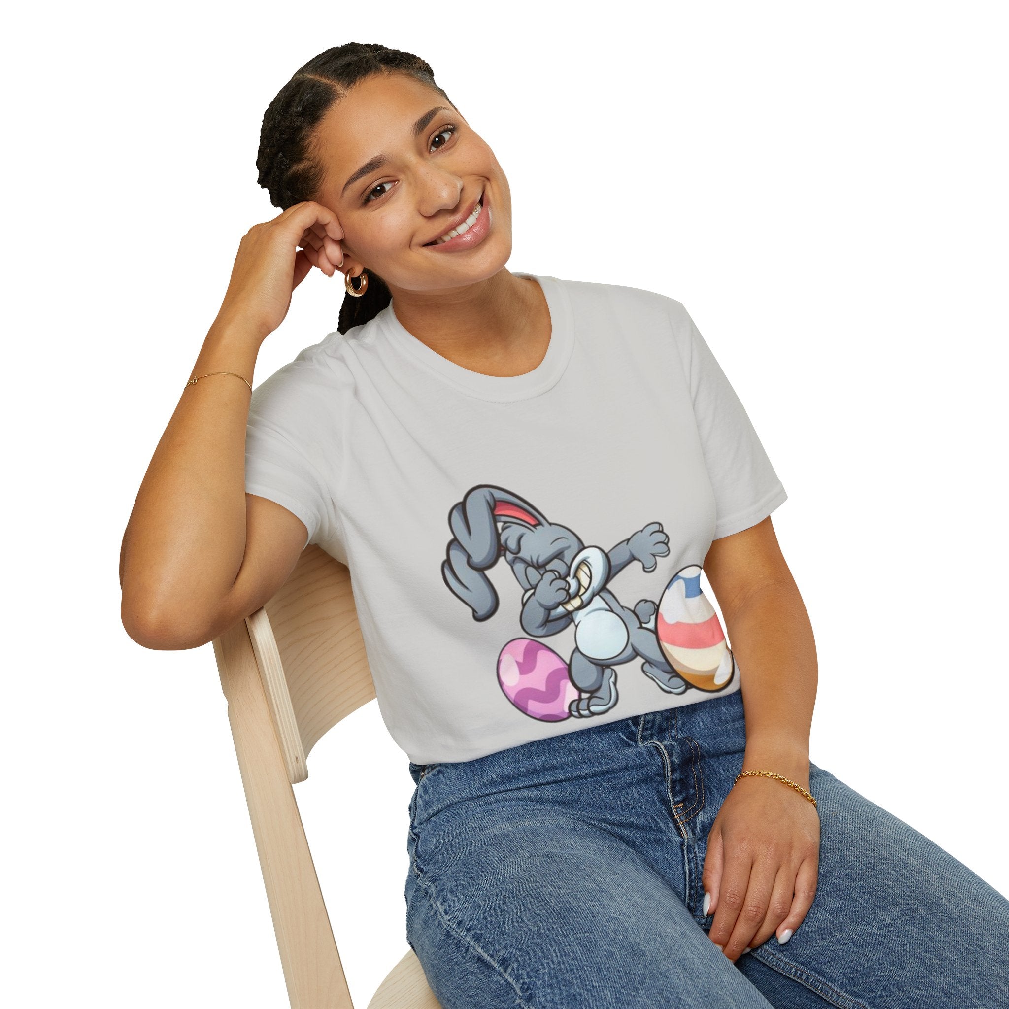 Dabbing Easter Bunny Unisex Softstyle T-Shirt