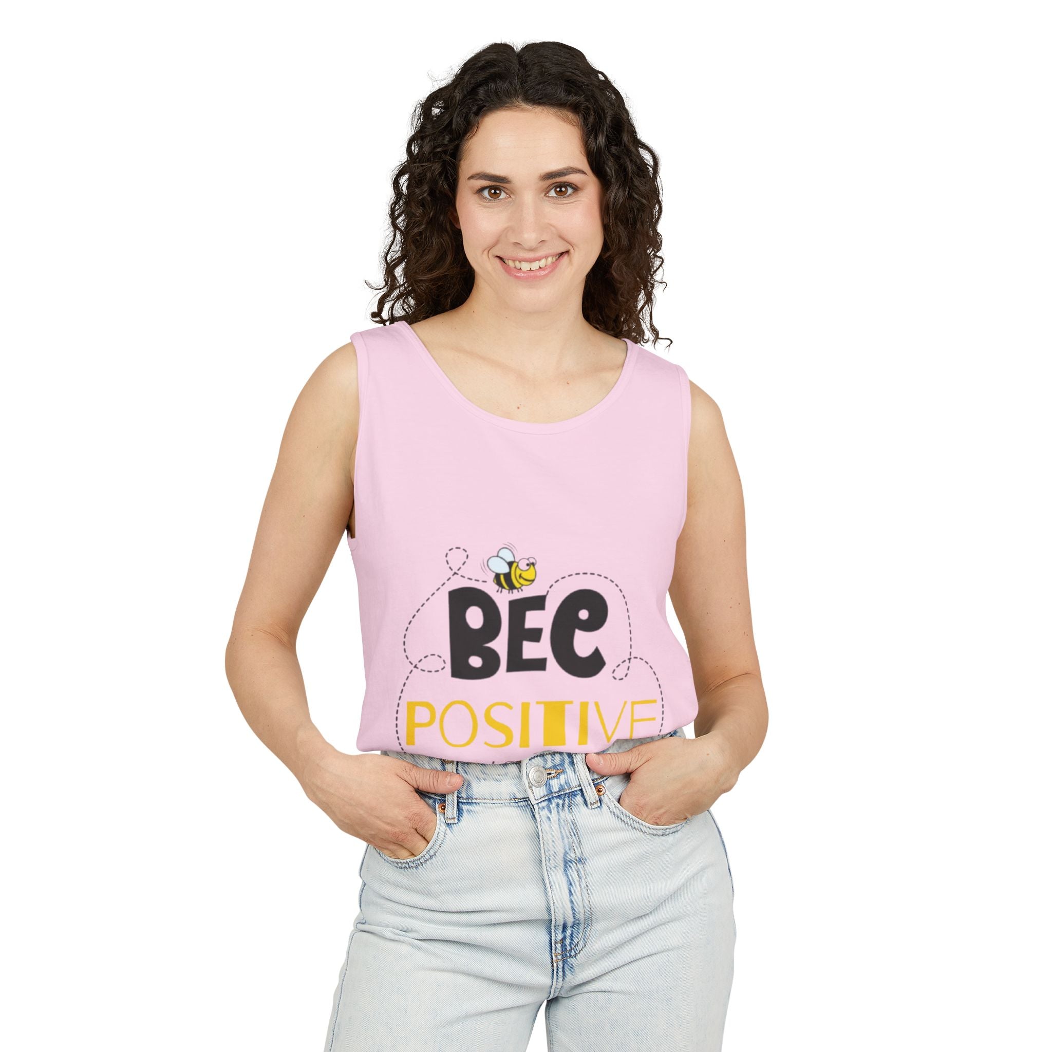 Bee Positive Unisex Garment-Dyed Tank Top