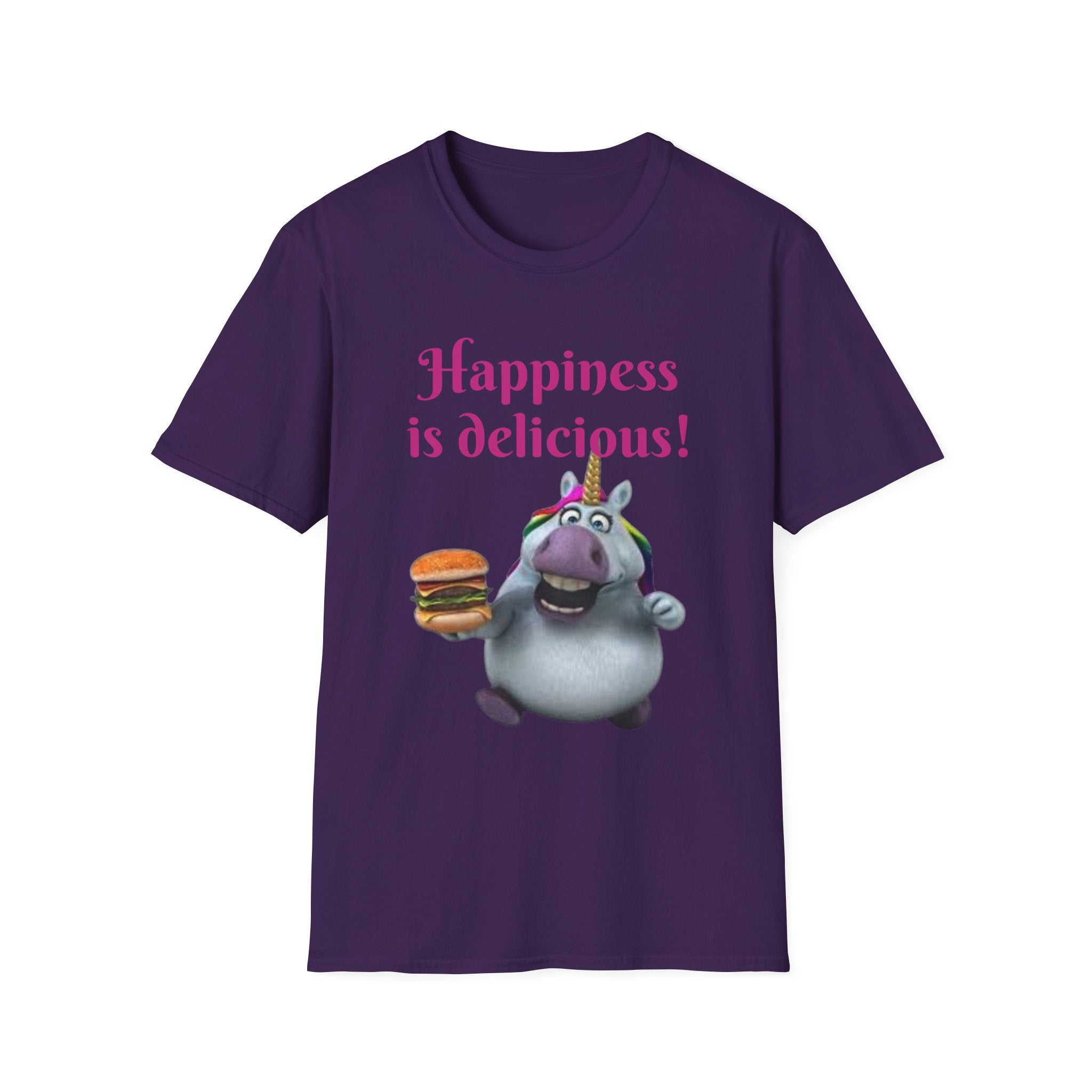 Happiness Is Delicious Unicorn Unisex Softstyle T-Shirt