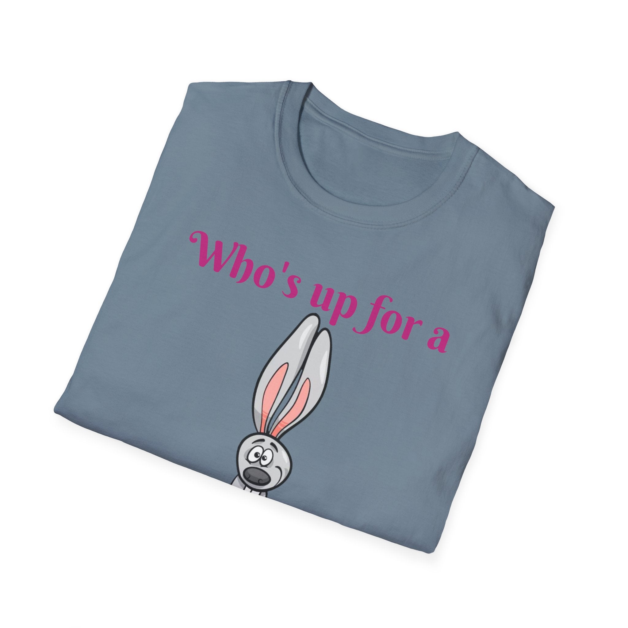 Who's Up For A Treasure Hunt Bunny Unisex Softstyle T-Shirt