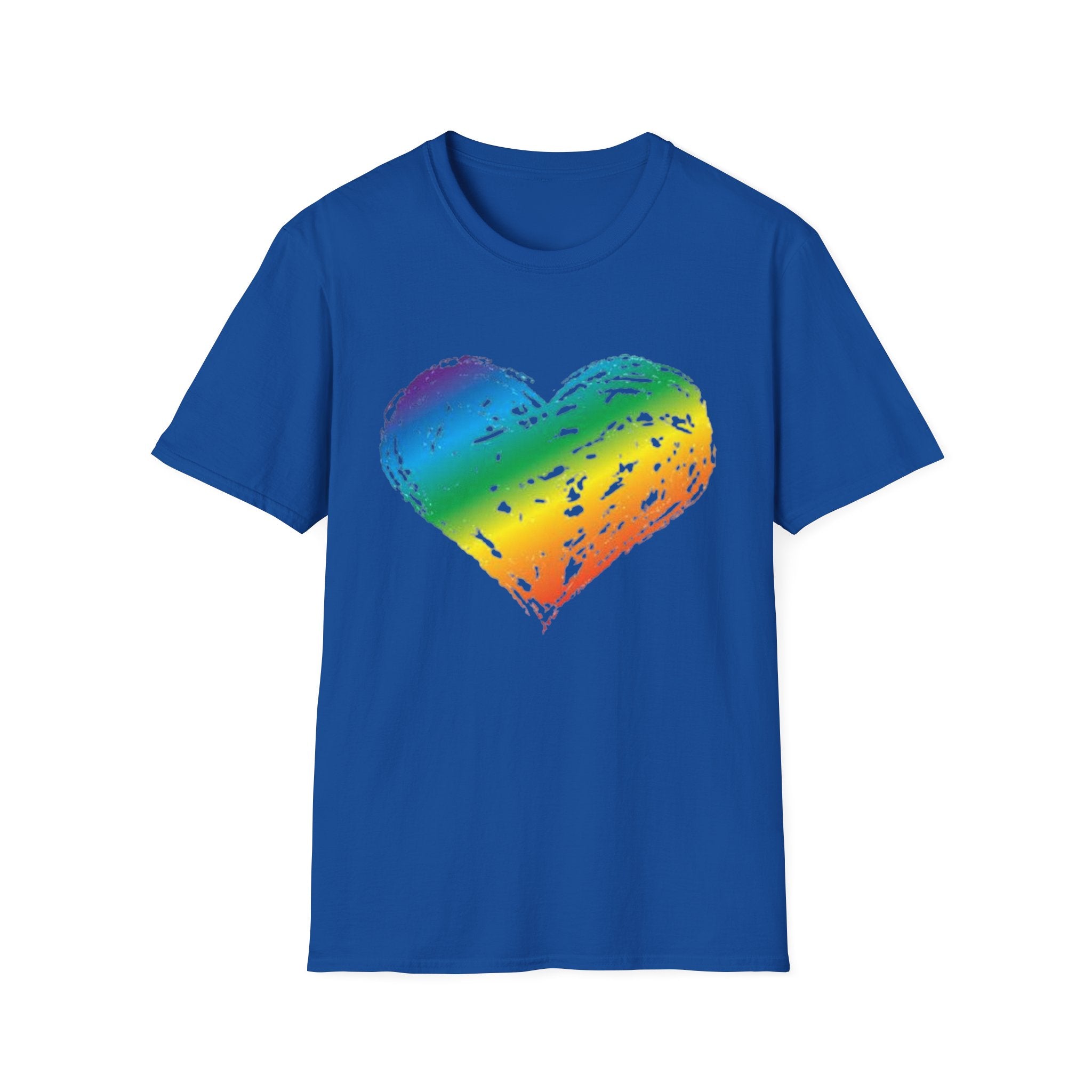 Pride Rainbow Heart Unisex Softstyle T-Shirt