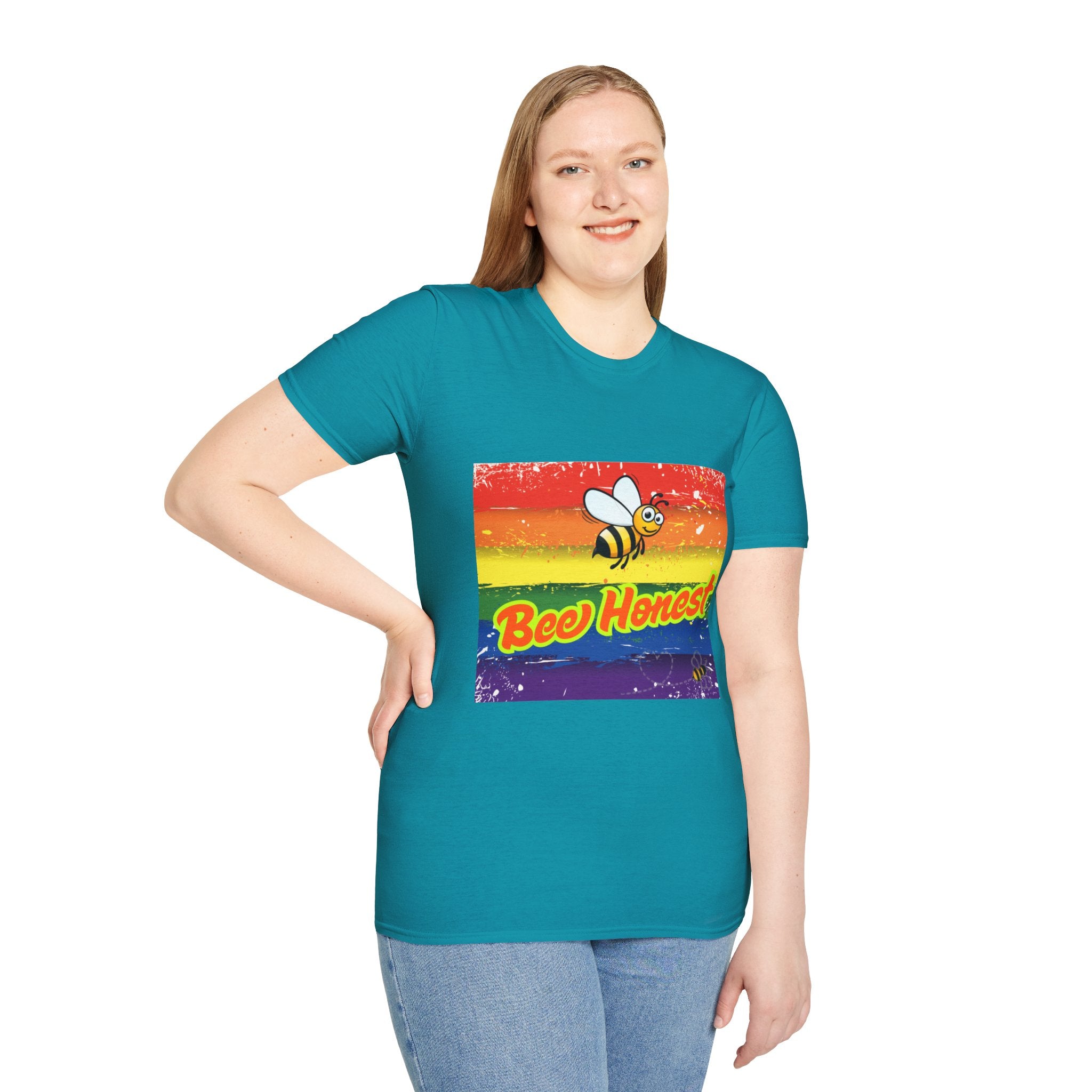 Bee Honest Rainbow Unisex Softstyle T-Shirt