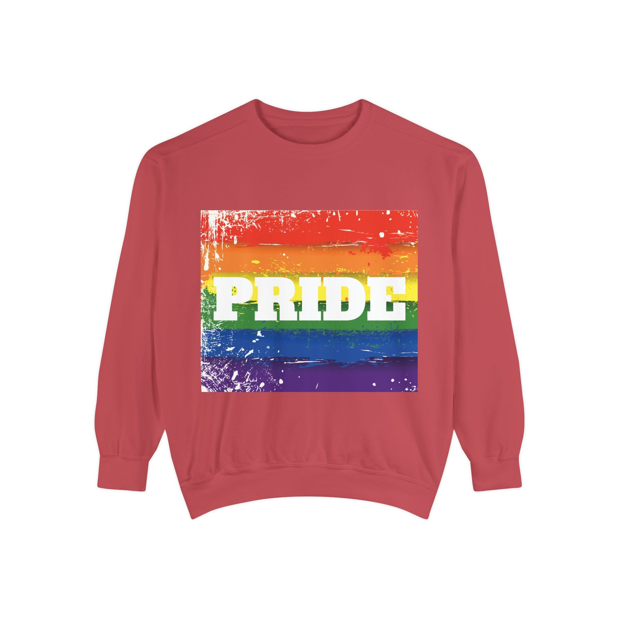 Pride Rainbow Unisex Garment-Dyed Sweatshirt