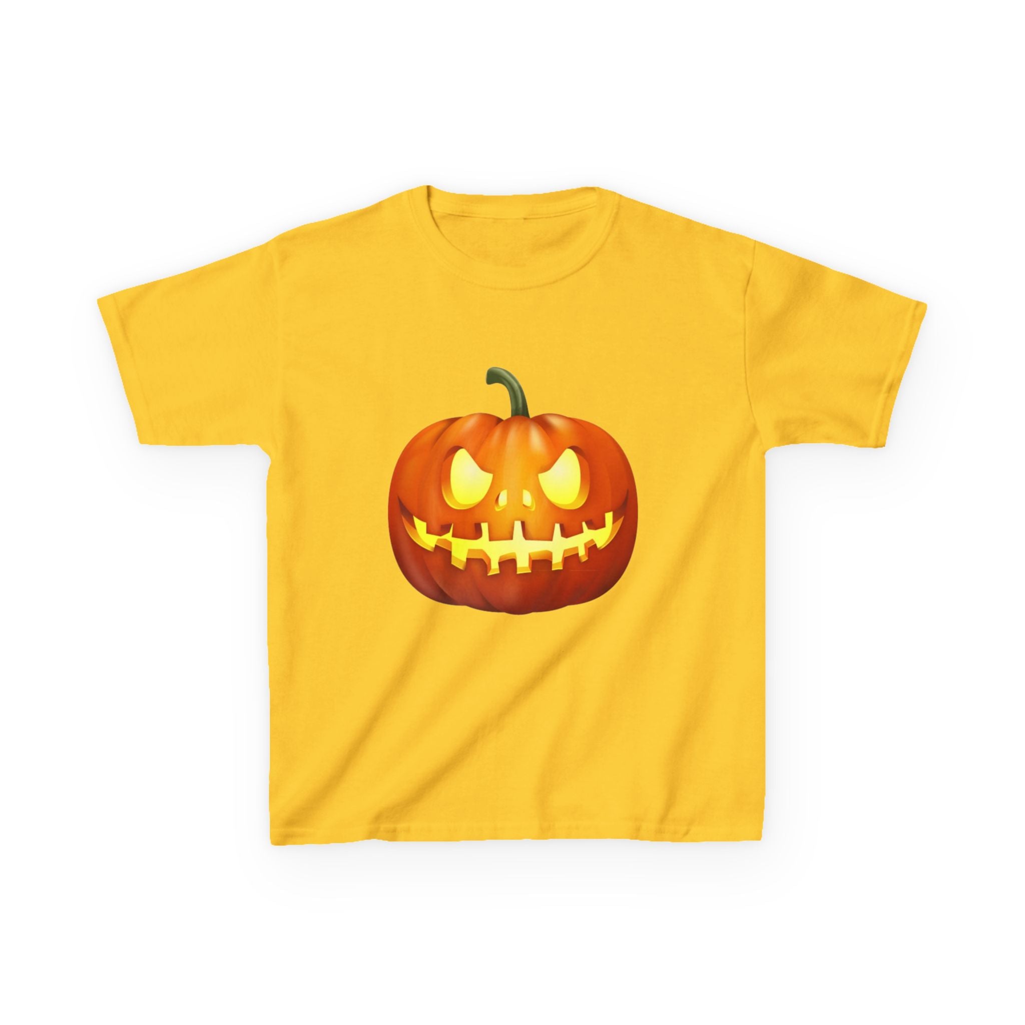 Halloween Pumpkin Kids Heavy Cotton Short Sleeve T-Shirt