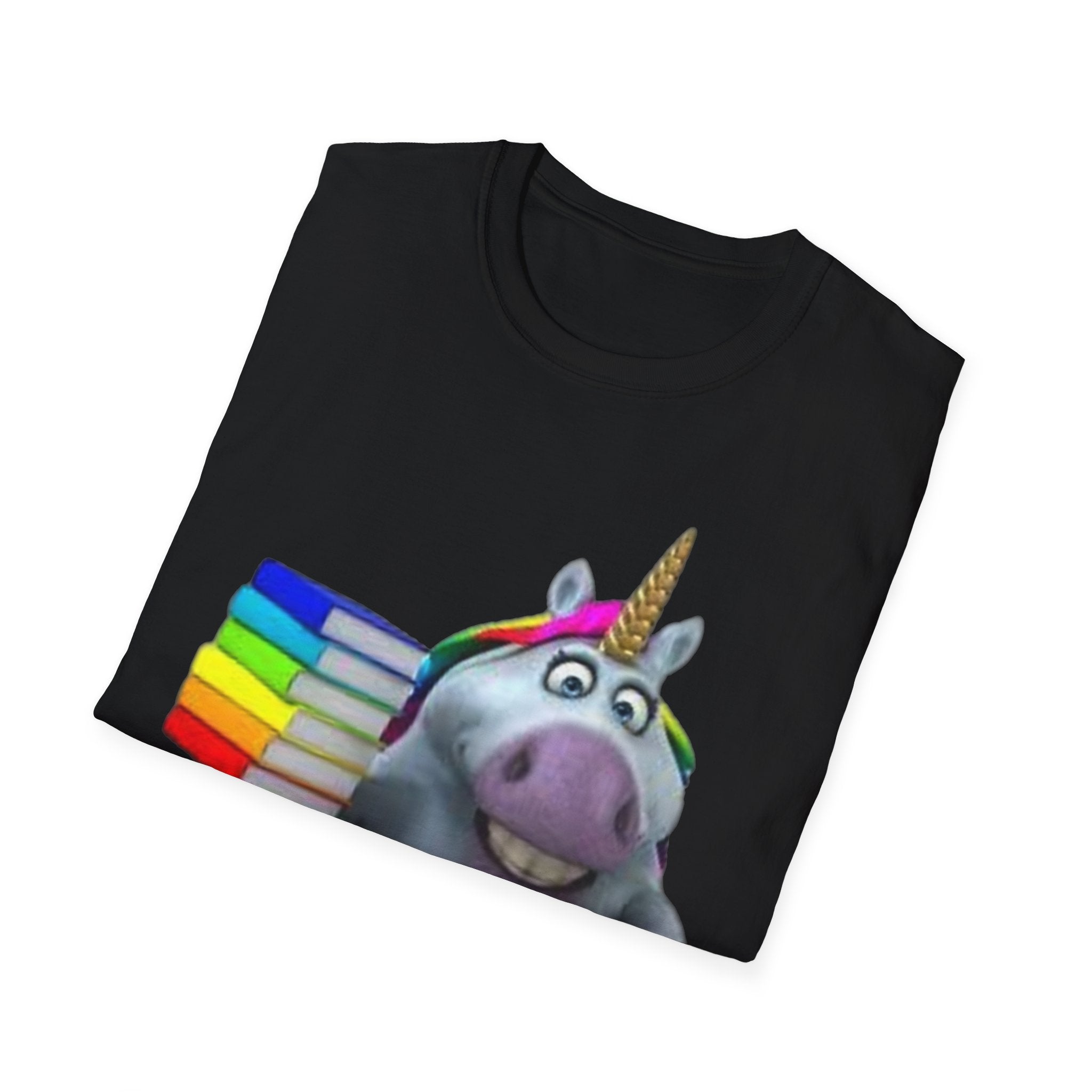 Unlocking Magic, One Book At A Time! Unicorn Unisex Softstyle T-Shirt