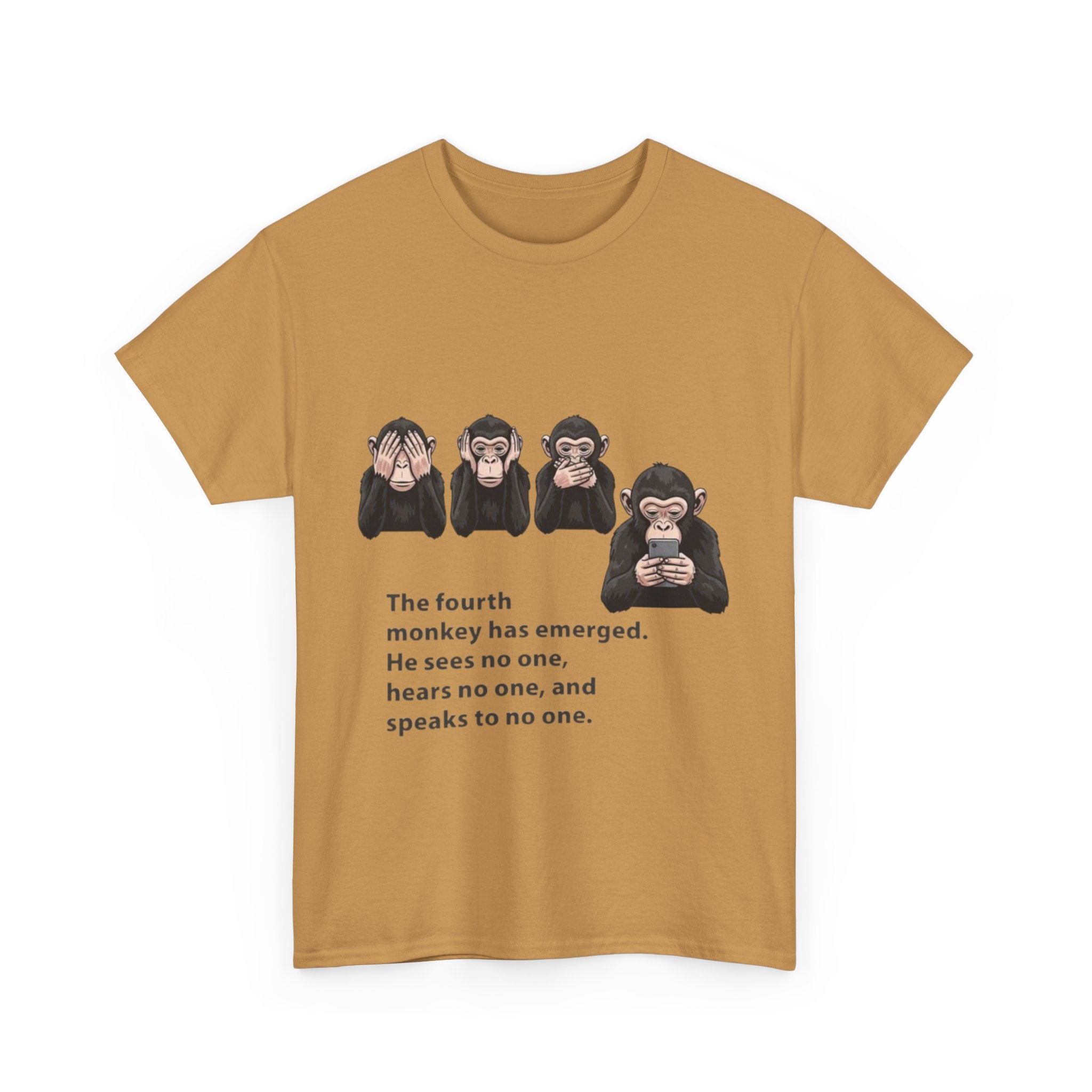 Four Monkeys Unisex Heavy Cotton T-Shirt
