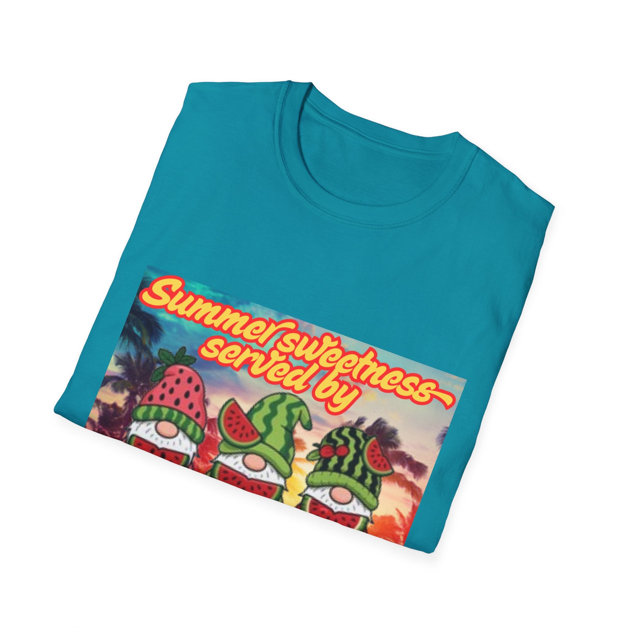 Summer Sweetness Served By Fruity Gnomes Unisex Softstyle T-Shirt