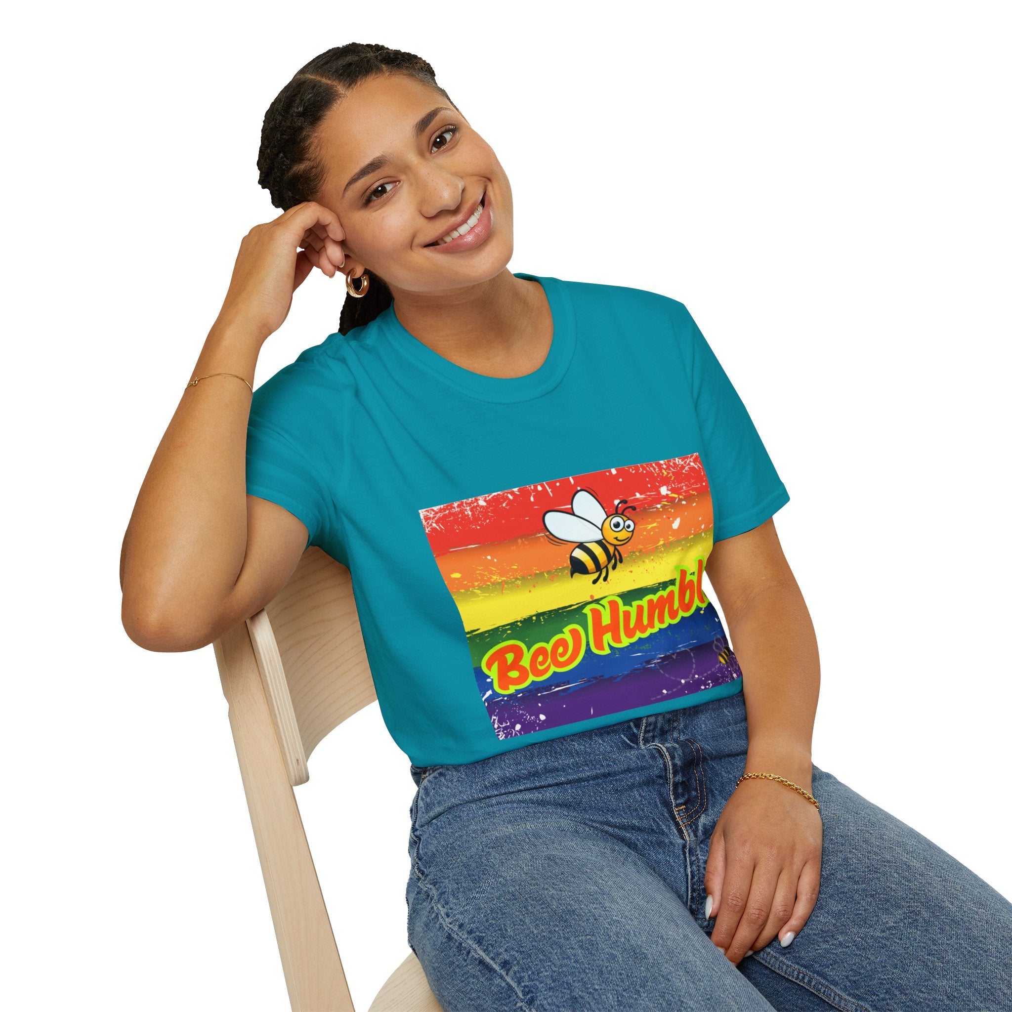 Bee Humble Rainbow Unisex Softstyle T-Shirt