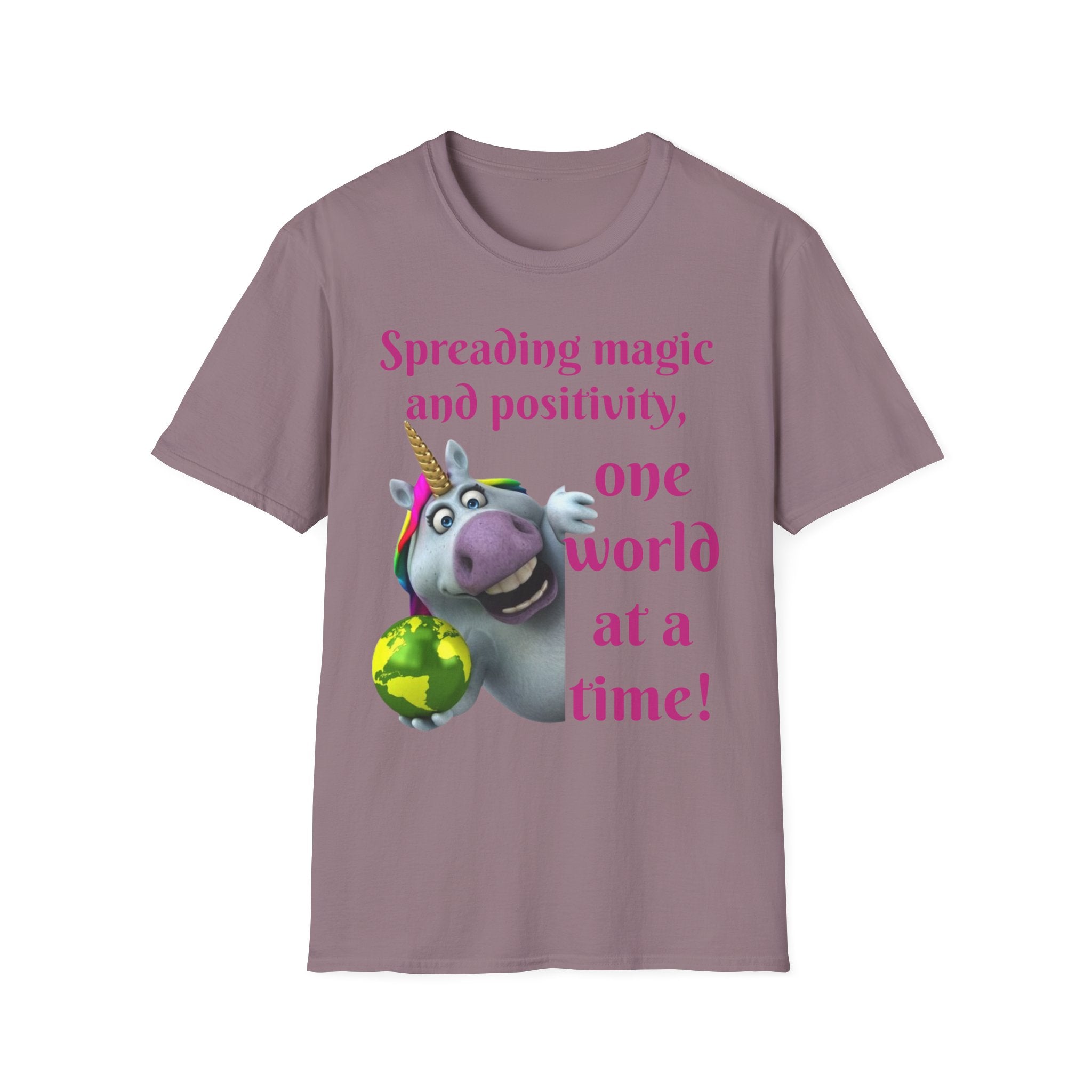 Spreading Magic And Positivity, One World At A Time! Unisex Softstyle T-Shirt