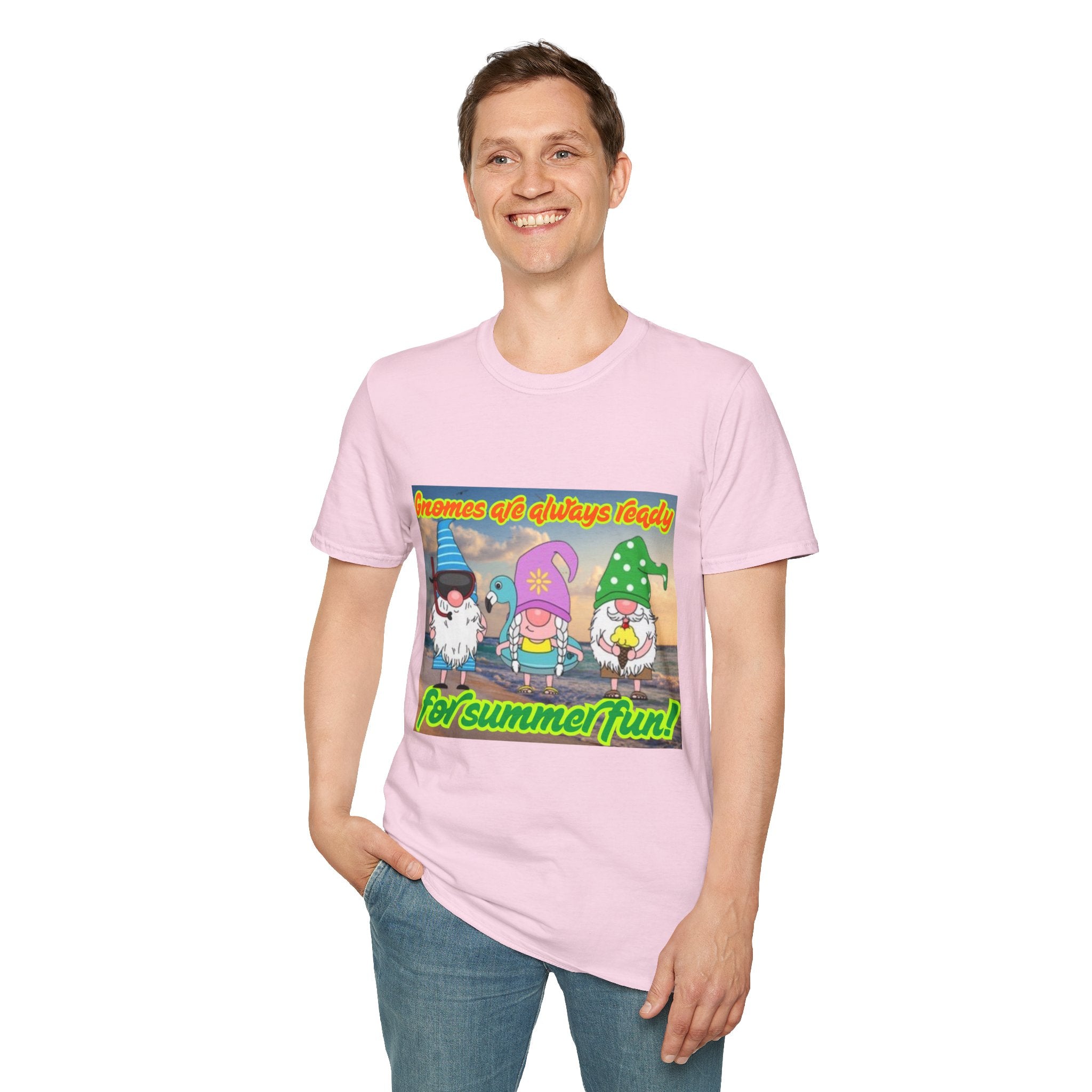 Gnomes Are Always Ready For Summer Fun! Unisex Softstyle T-Shirt