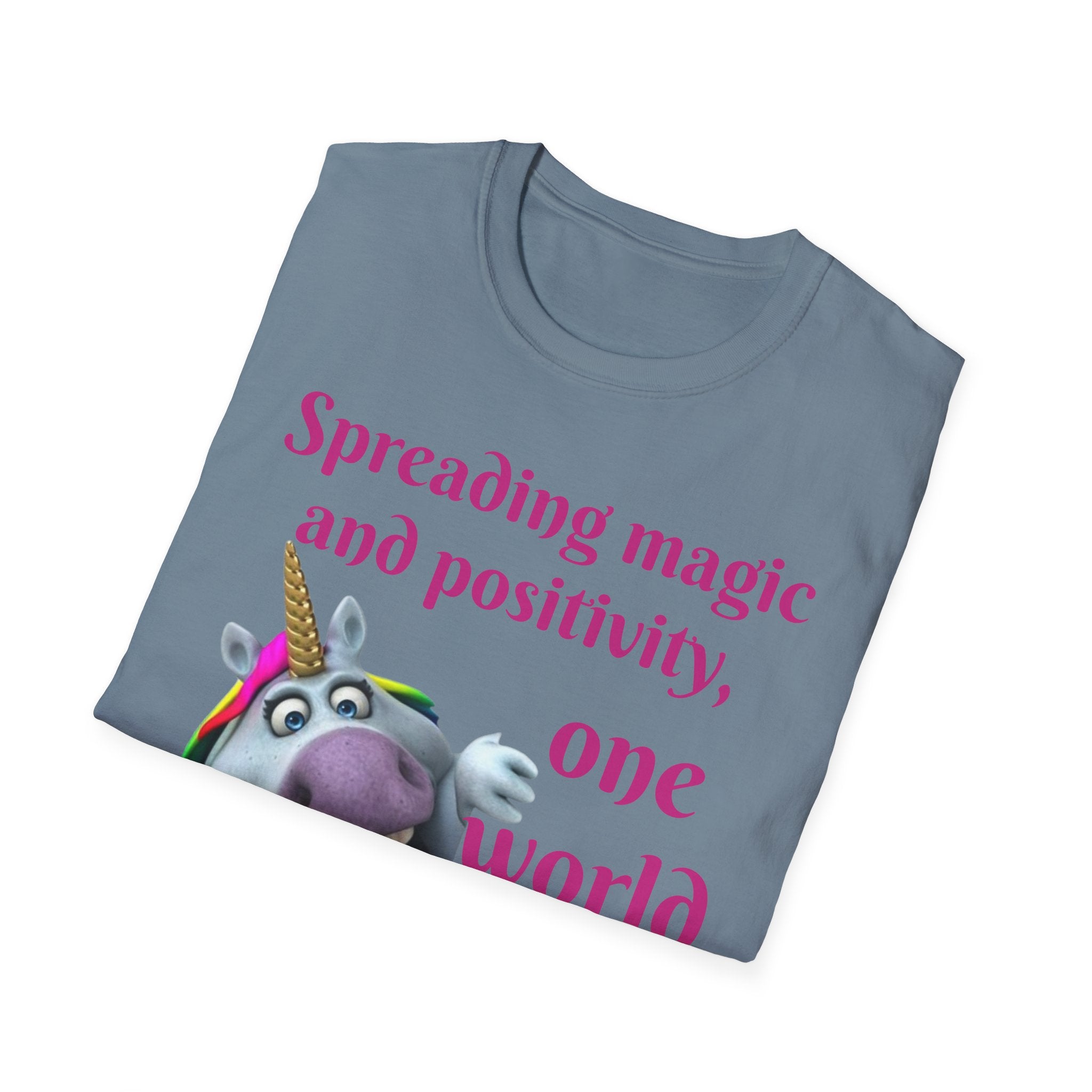 Spreading Magic And Positivity, One World At A Time! Unisex Softstyle T-Shirt
