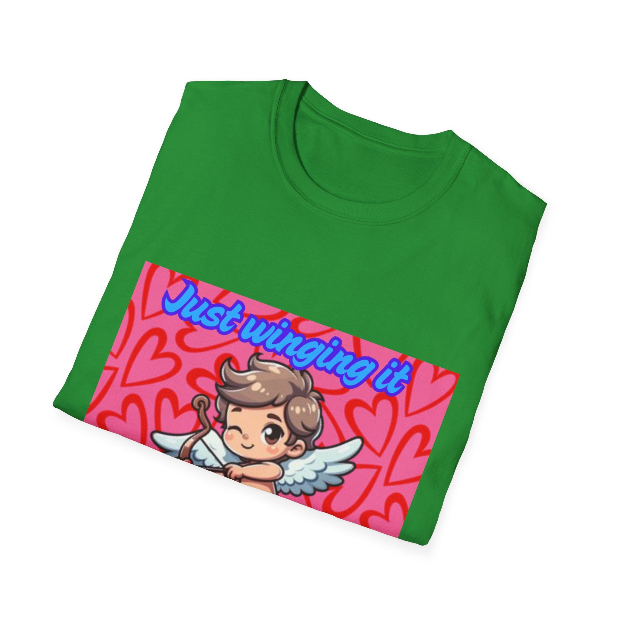 Just Winging It And Aiming For Love Unisex Softstyle T-Shirt
