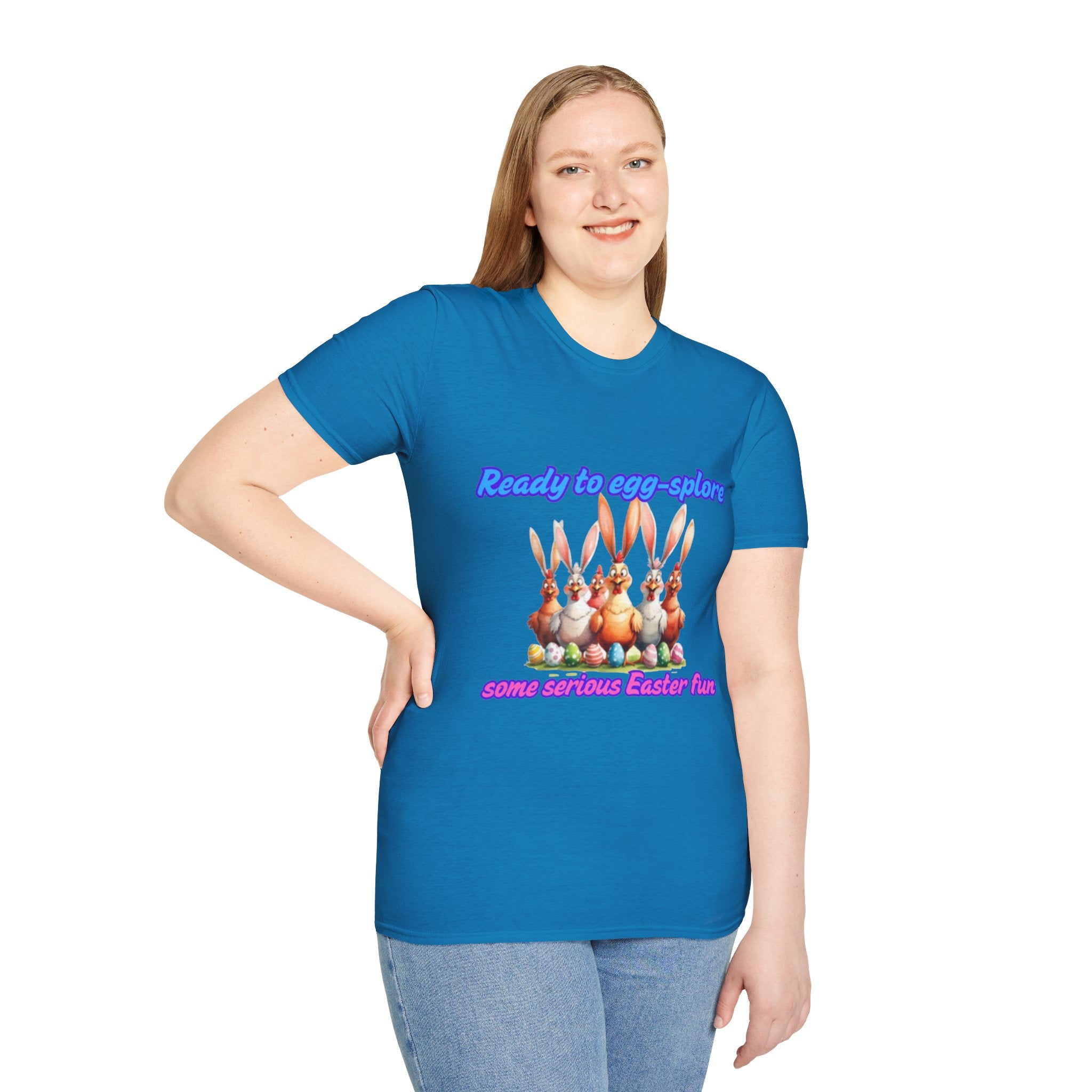 Ready To Egg-splore Some Serious Easter Fun Unisex Softstyle T-Shirt