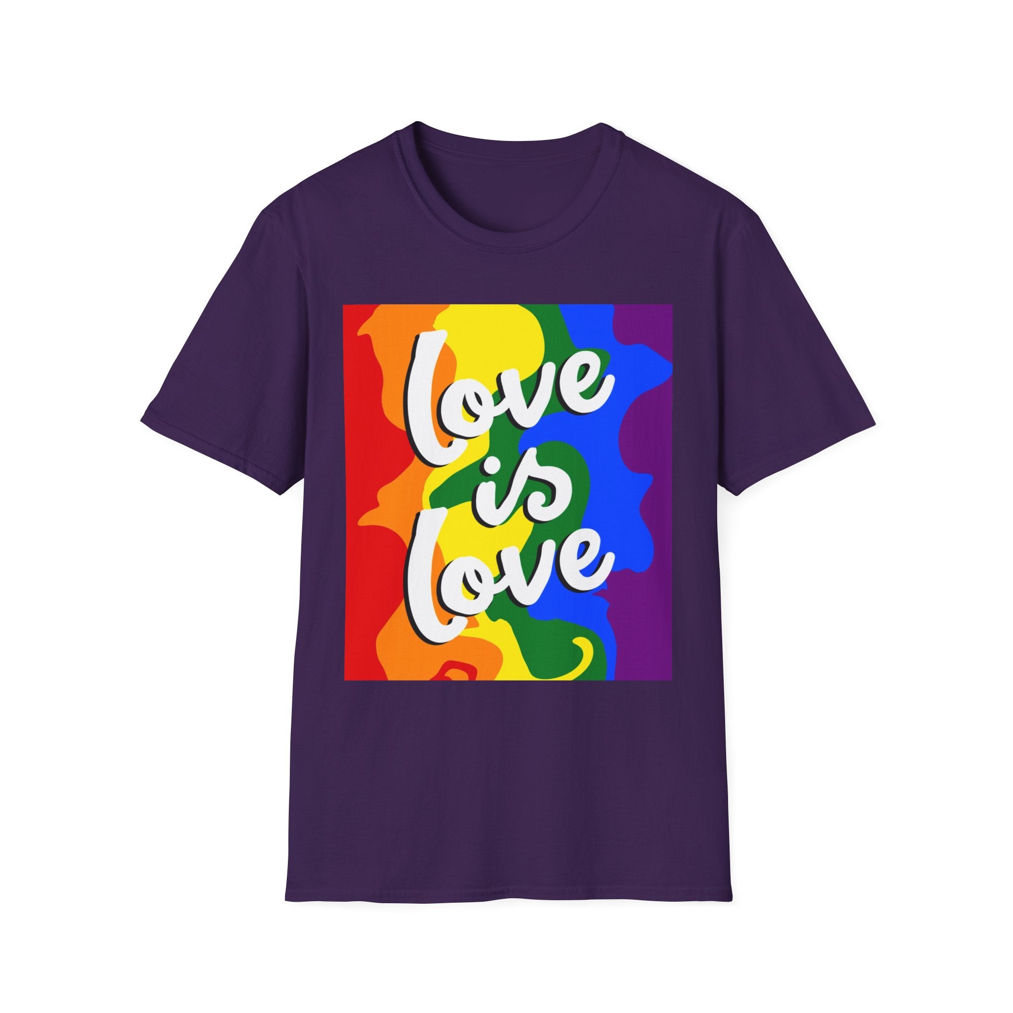 Colorful Pride Love is Love Unisex Softstyle T-Shirt