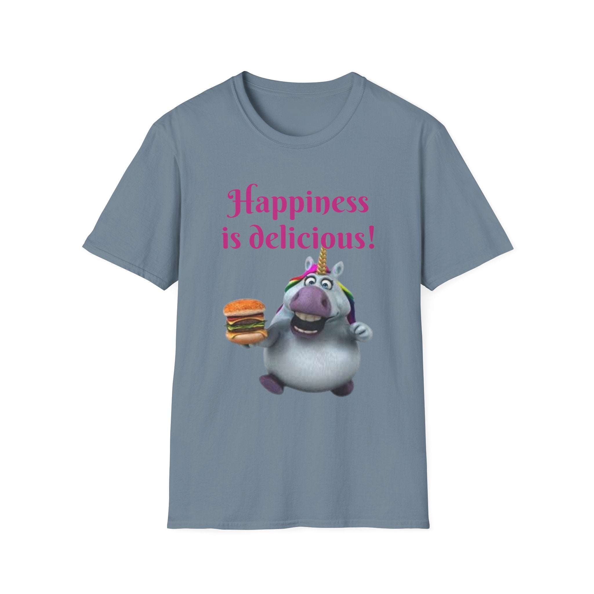 Happiness Is Delicious Unicorn Unisex Softstyle T-Shirt