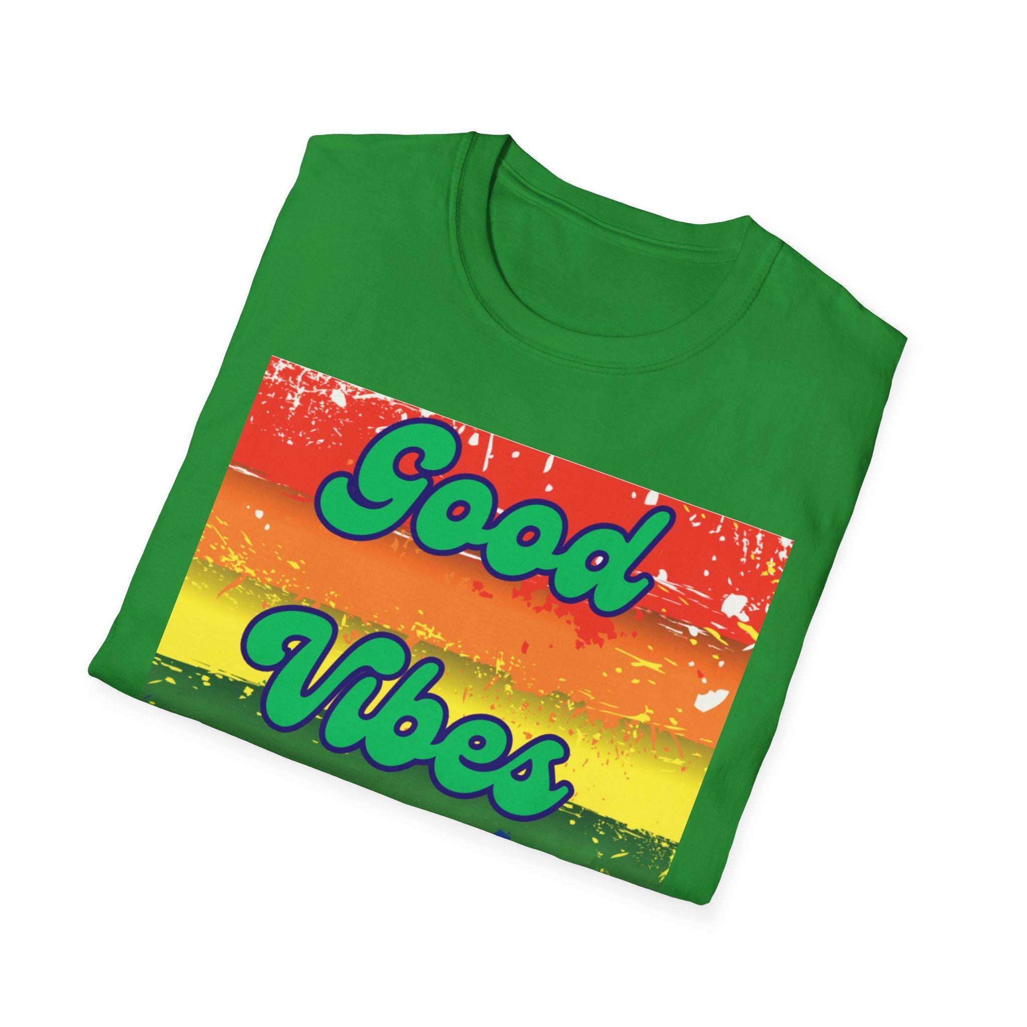 Good Vibes Only Green Unisex Softstyle T-Shirt