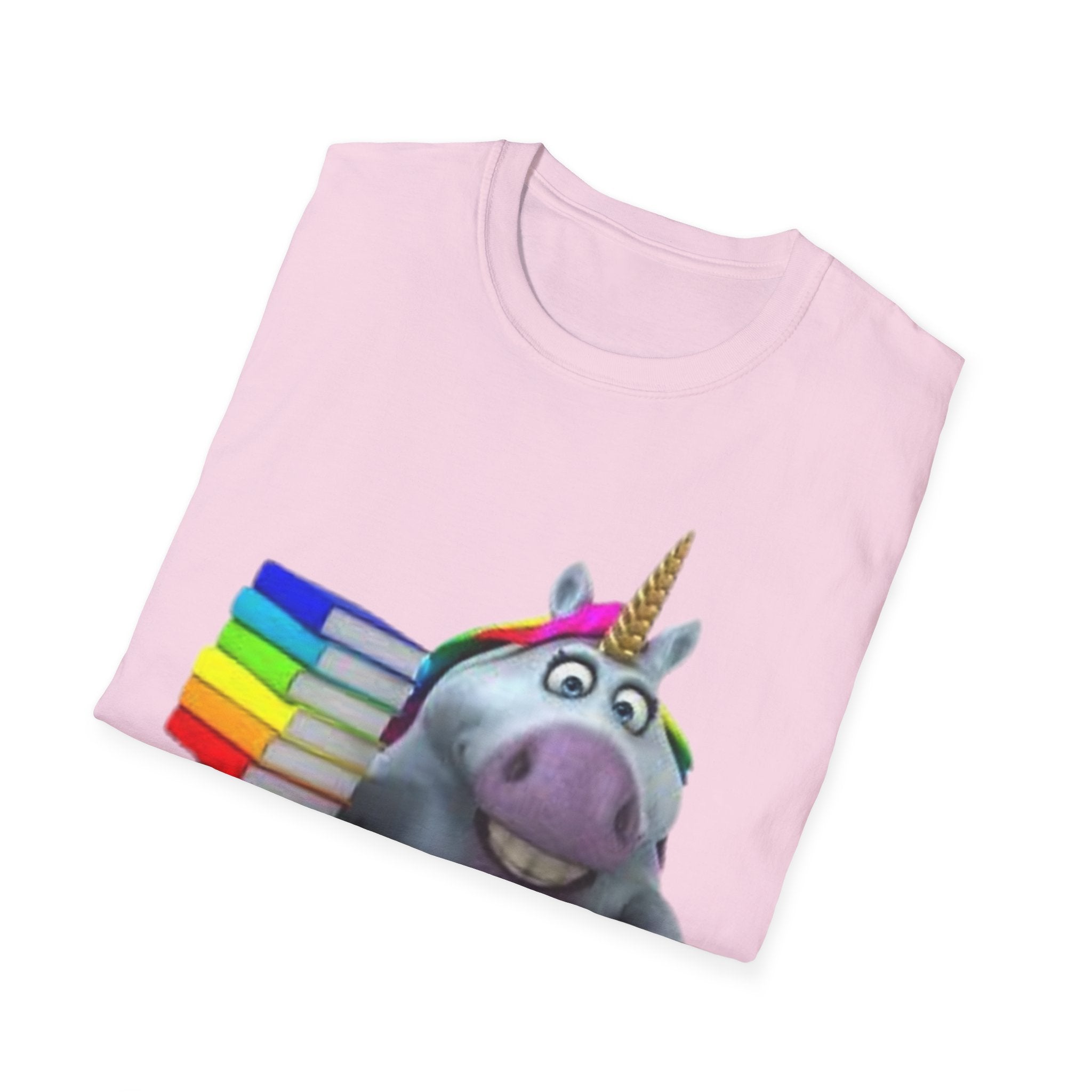 Unlocking Magic, One Book At A Time! Unicorn Unisex Softstyle T-Shirt