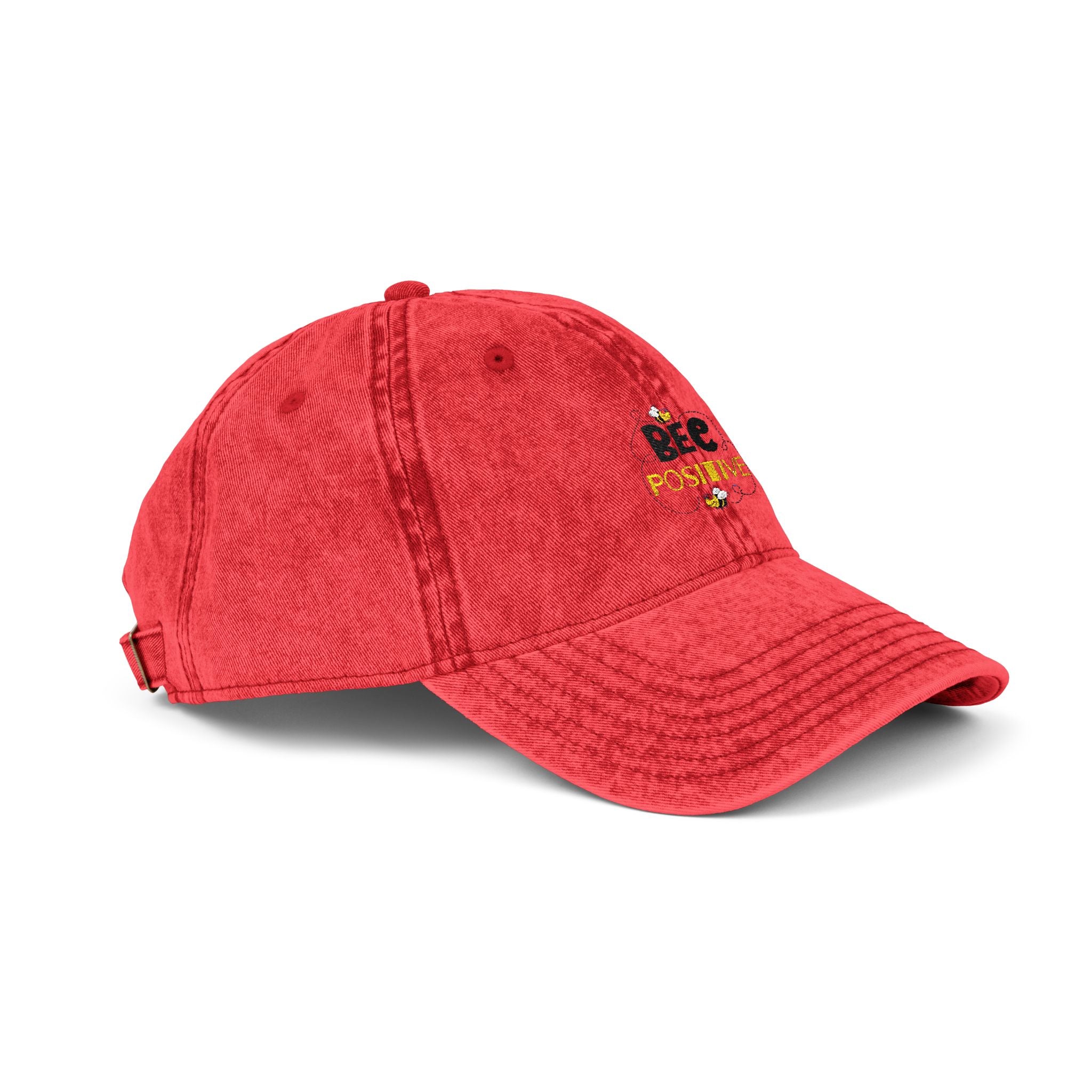Bee Positive Vintage Embroidered Hat