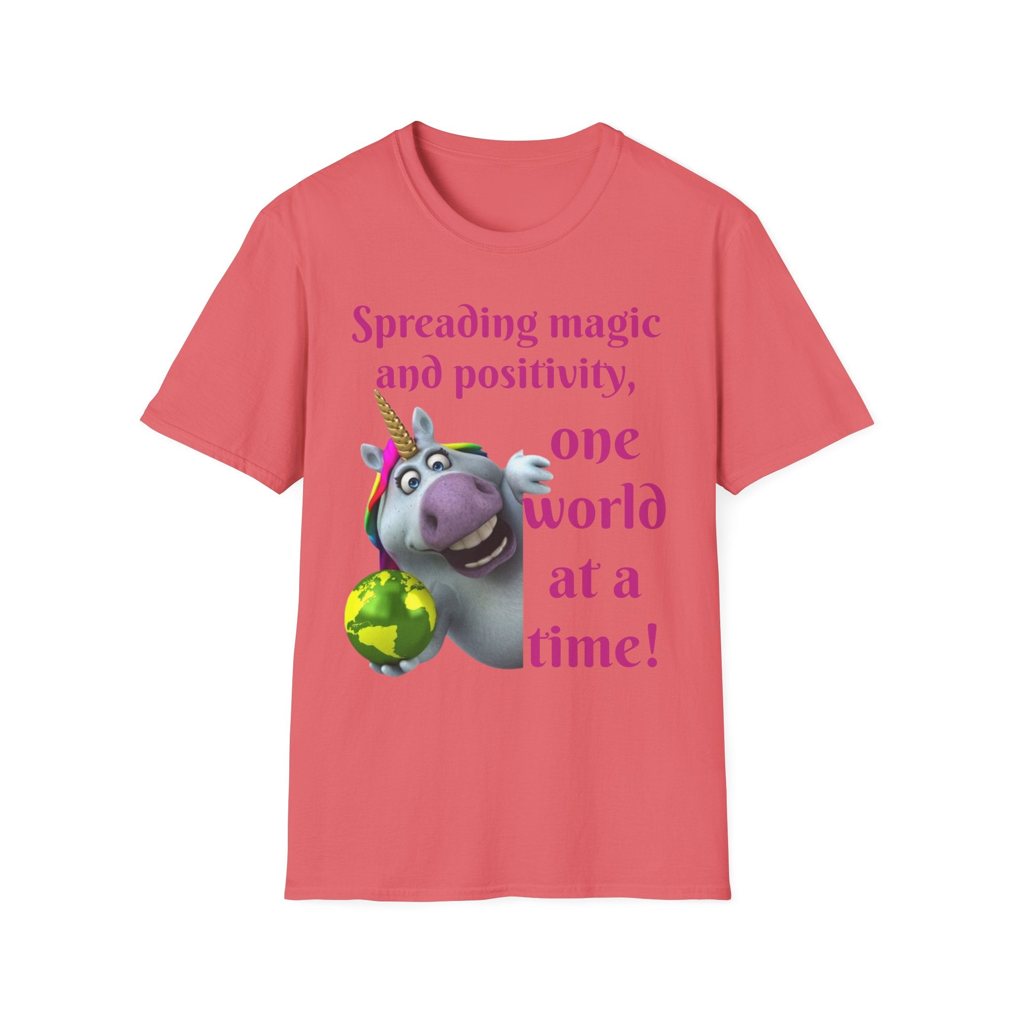 Spreading Magic And Positivity, One World At A Time! Unisex Softstyle T-Shirt