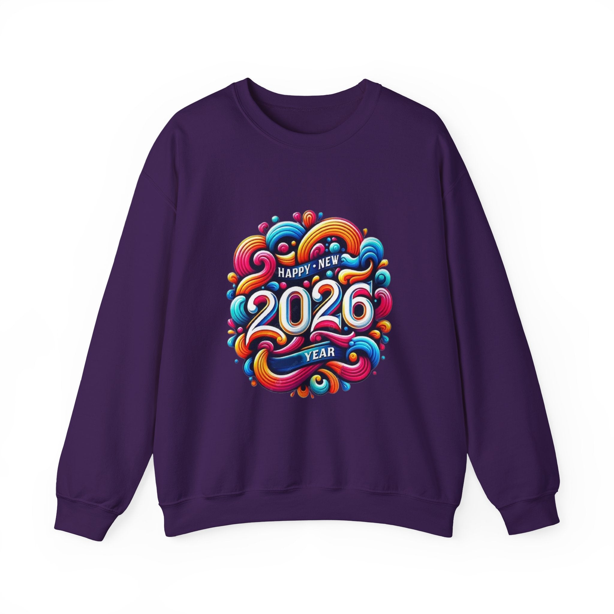 2026 Colorful New Year Unisex Heavy Blend™ Crewneck Sweatshirt