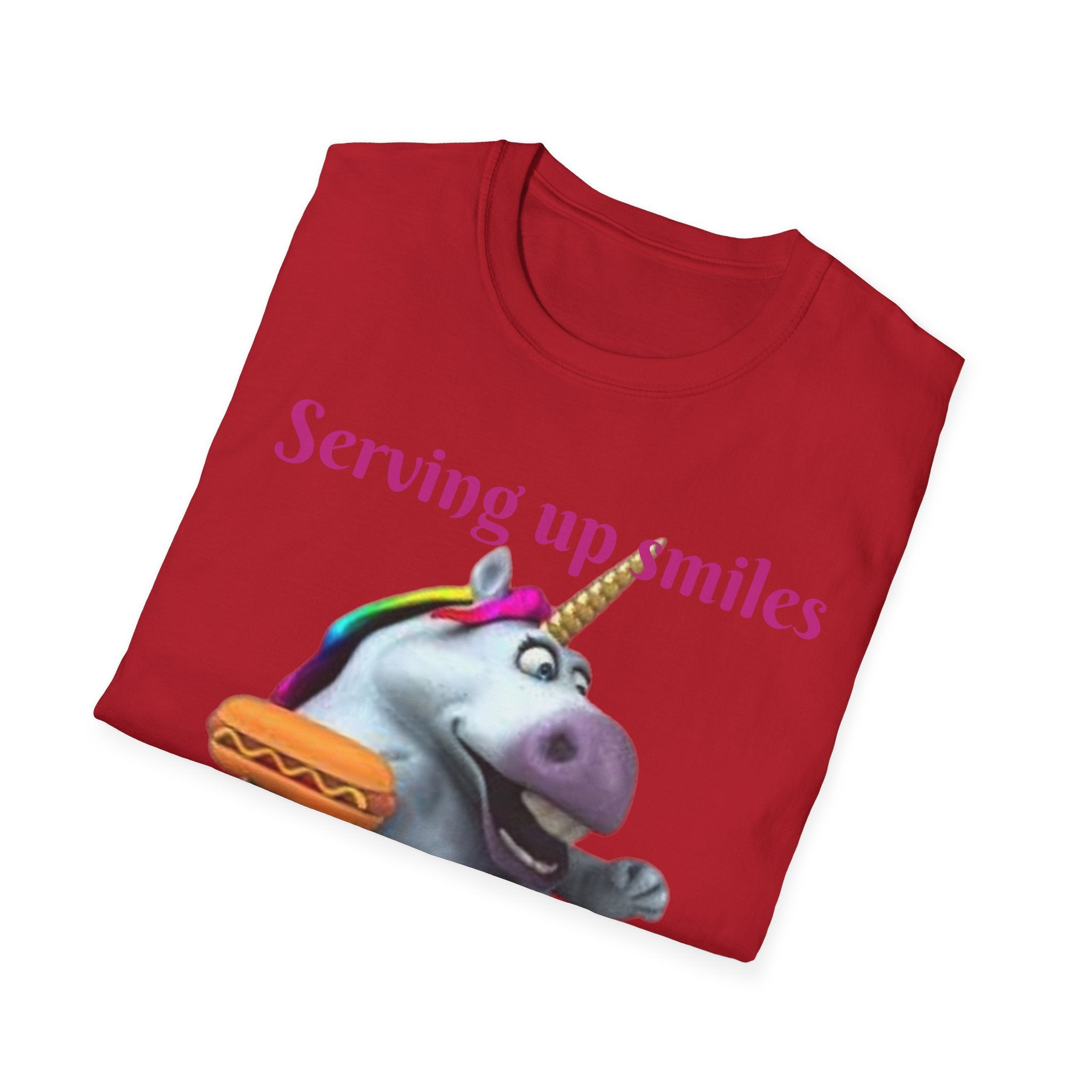 Serving Up Smiles And Tasty Treats Unicorn Unisex Softstyle T-Shirt
