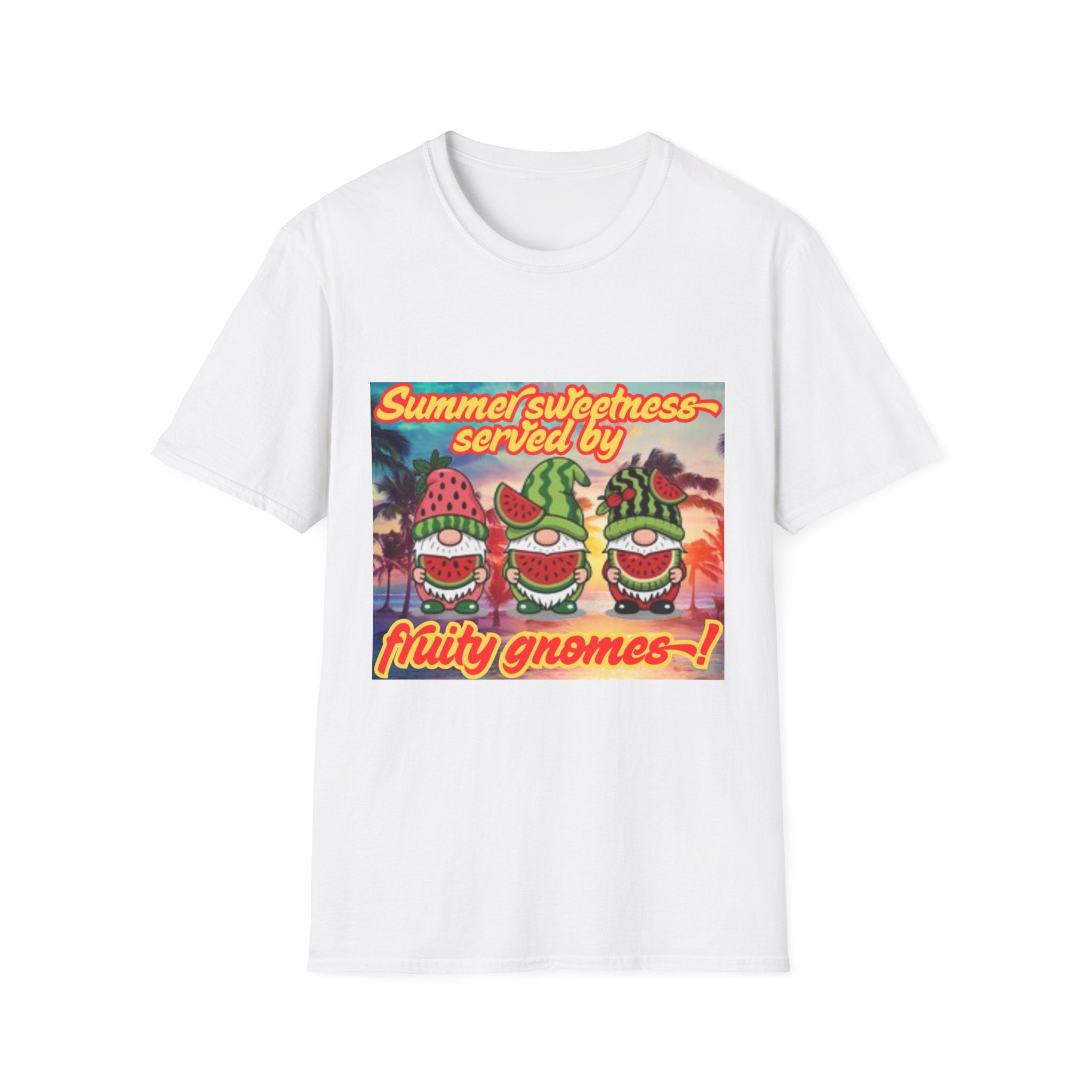 Summer Sweetness Served By Fruity Gnomes Unisex Softstyle T-Shirt