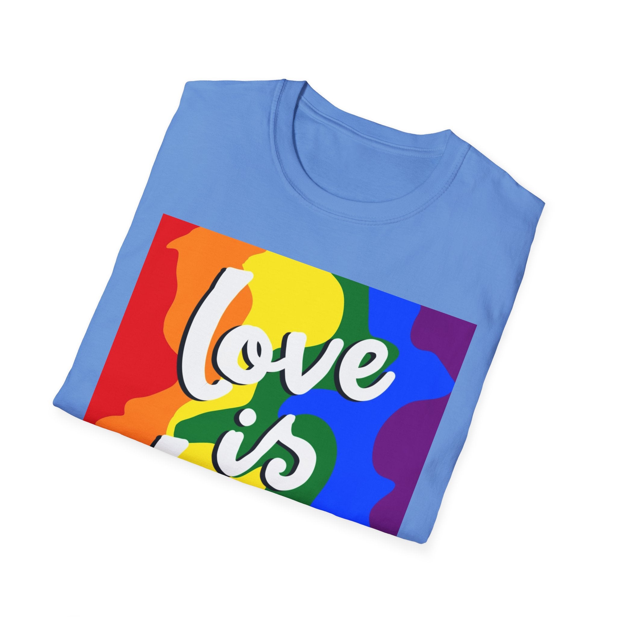 Colorful Pride Love is Love Unisex Softstyle T-Shirt