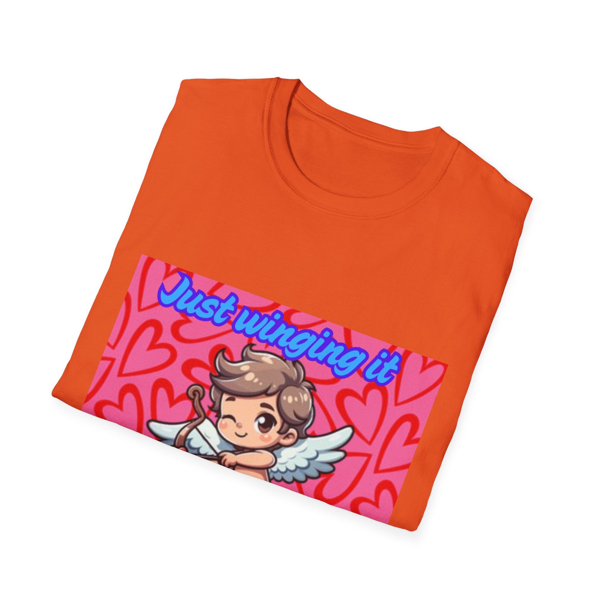 Just Winging It And Aiming For Love Unisex Softstyle T-Shirt