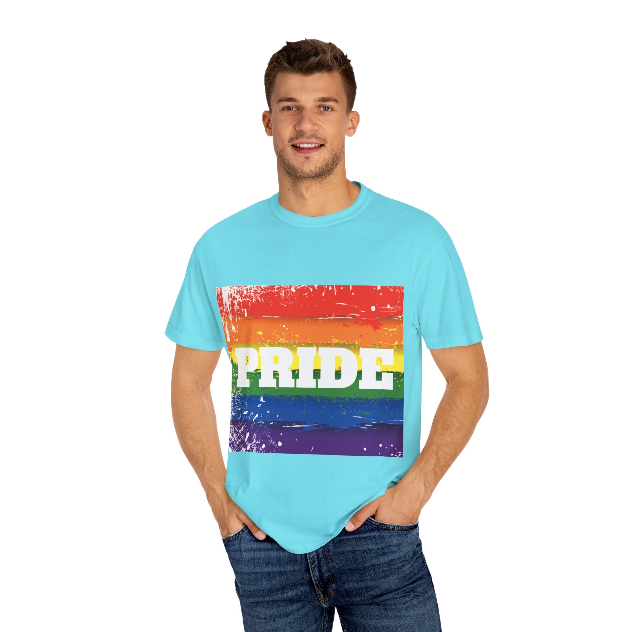 Pride Rainbow Unisex Garment-Dyed T-Shirt