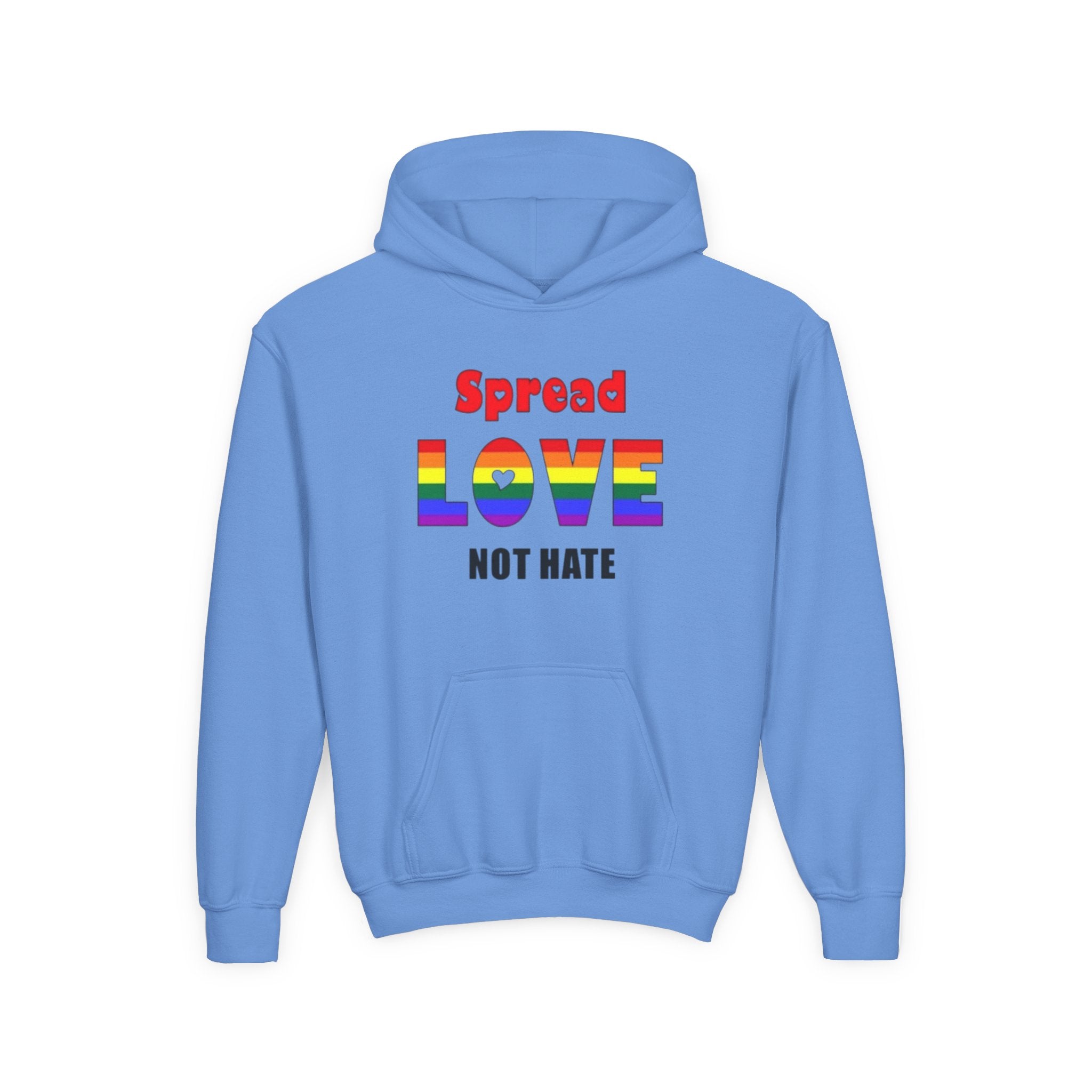 Spread Love Not Hate Youth Hooded Sweatshirt