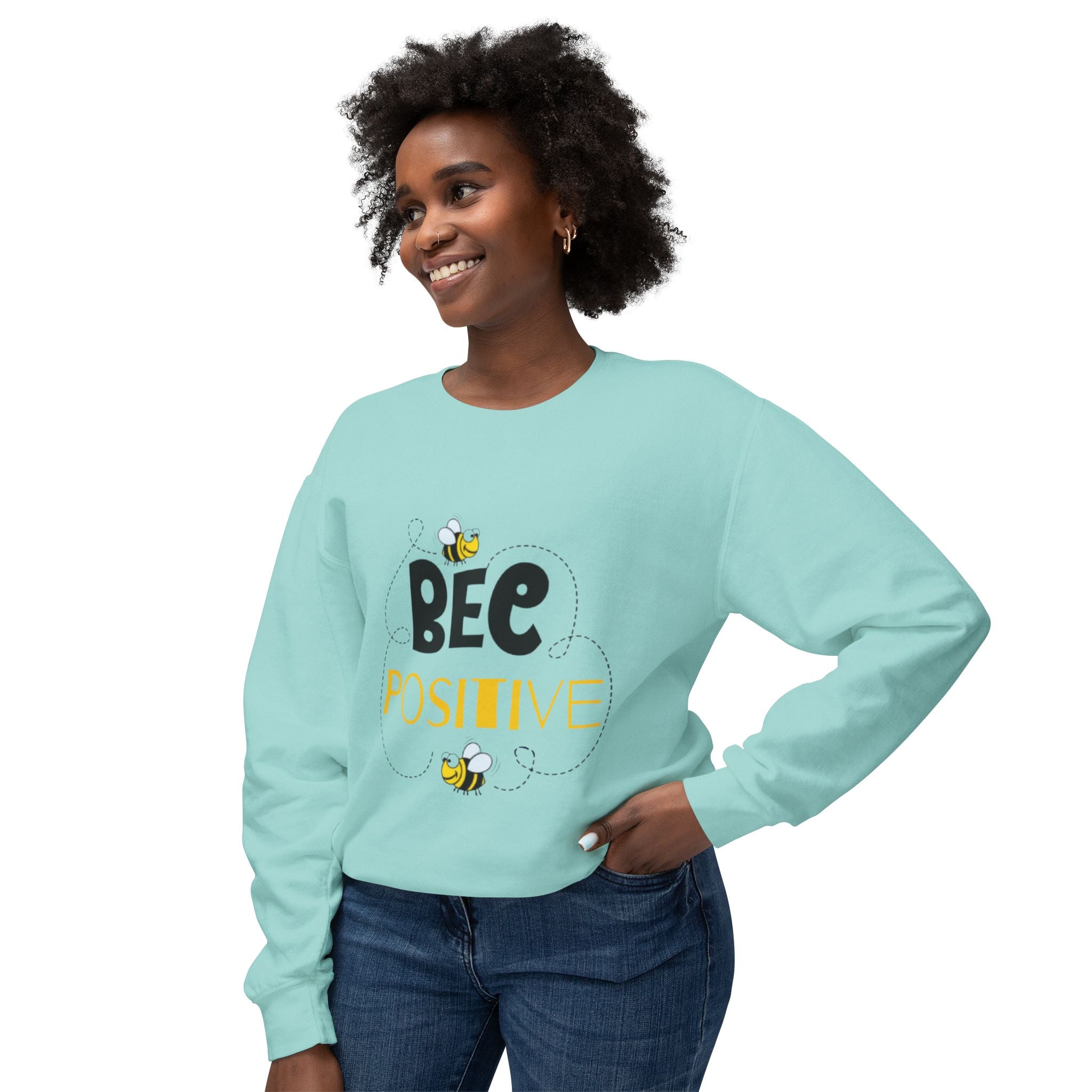 Bee Positive Unisex Lightweight Crewneck Sweatshirt