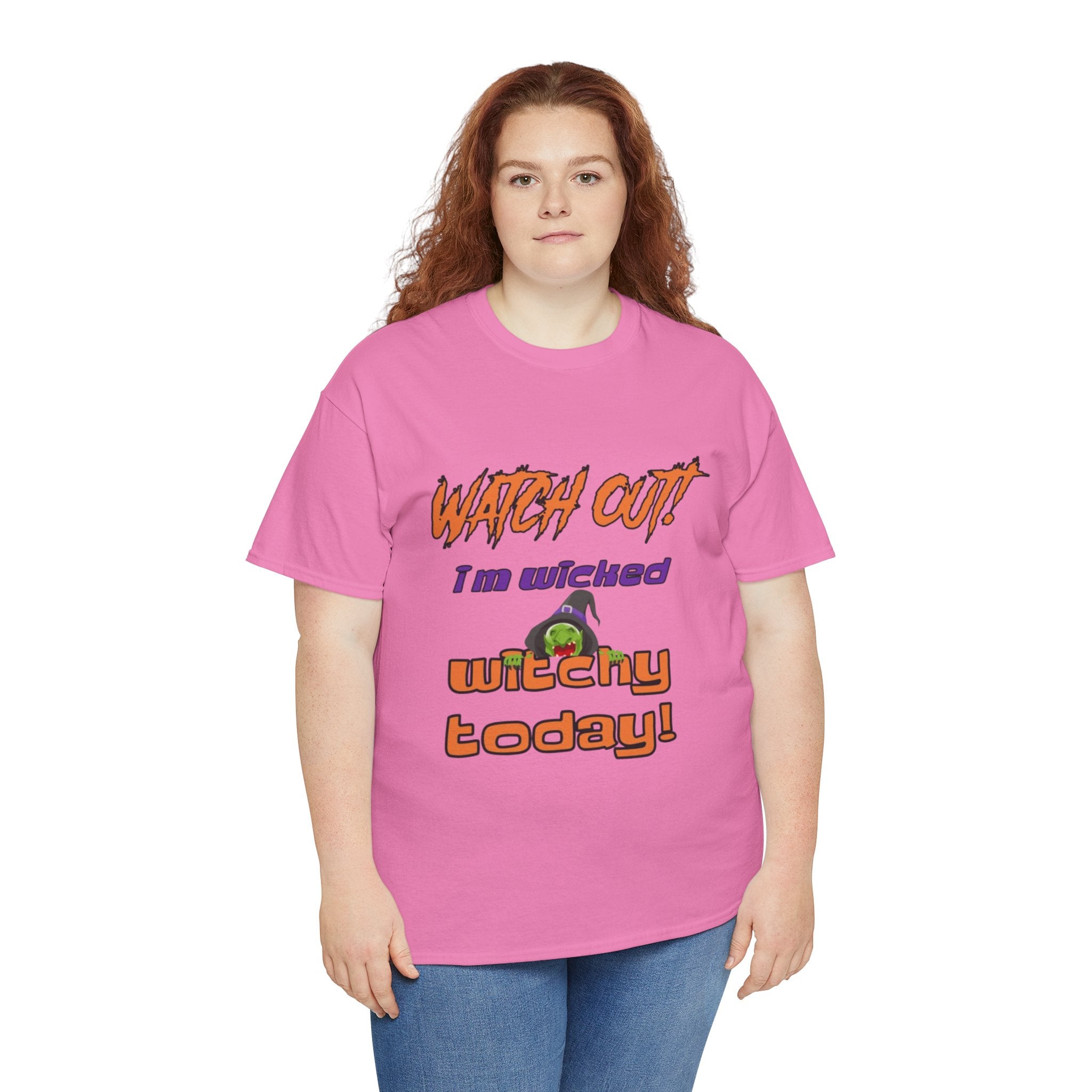 Watch Out I'm Wicked Witchy Today Halloween Unisex Heavy Cotton T-Shirt