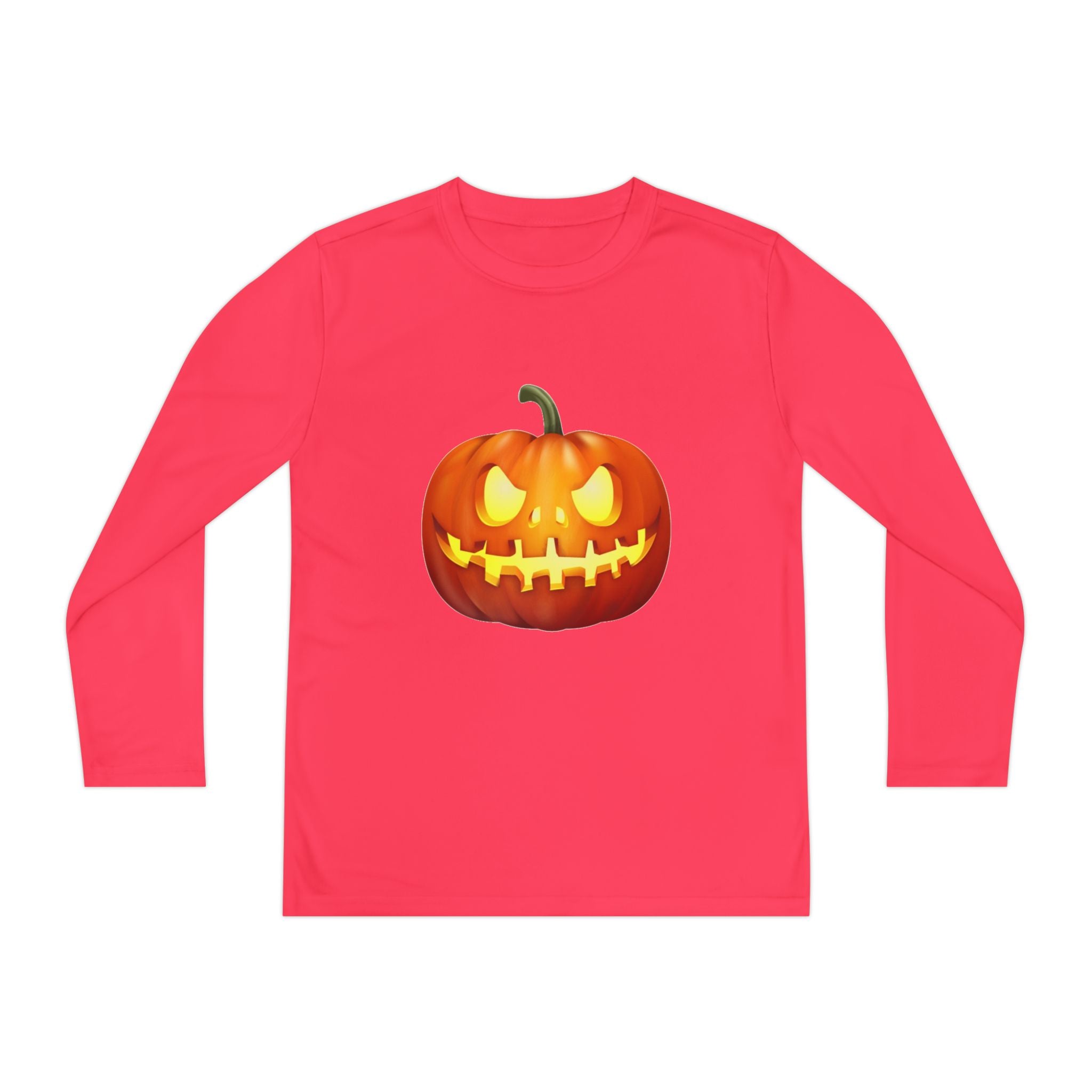 Halloween Pumpkin Youth Long Sleeve Competitor T-Shirt