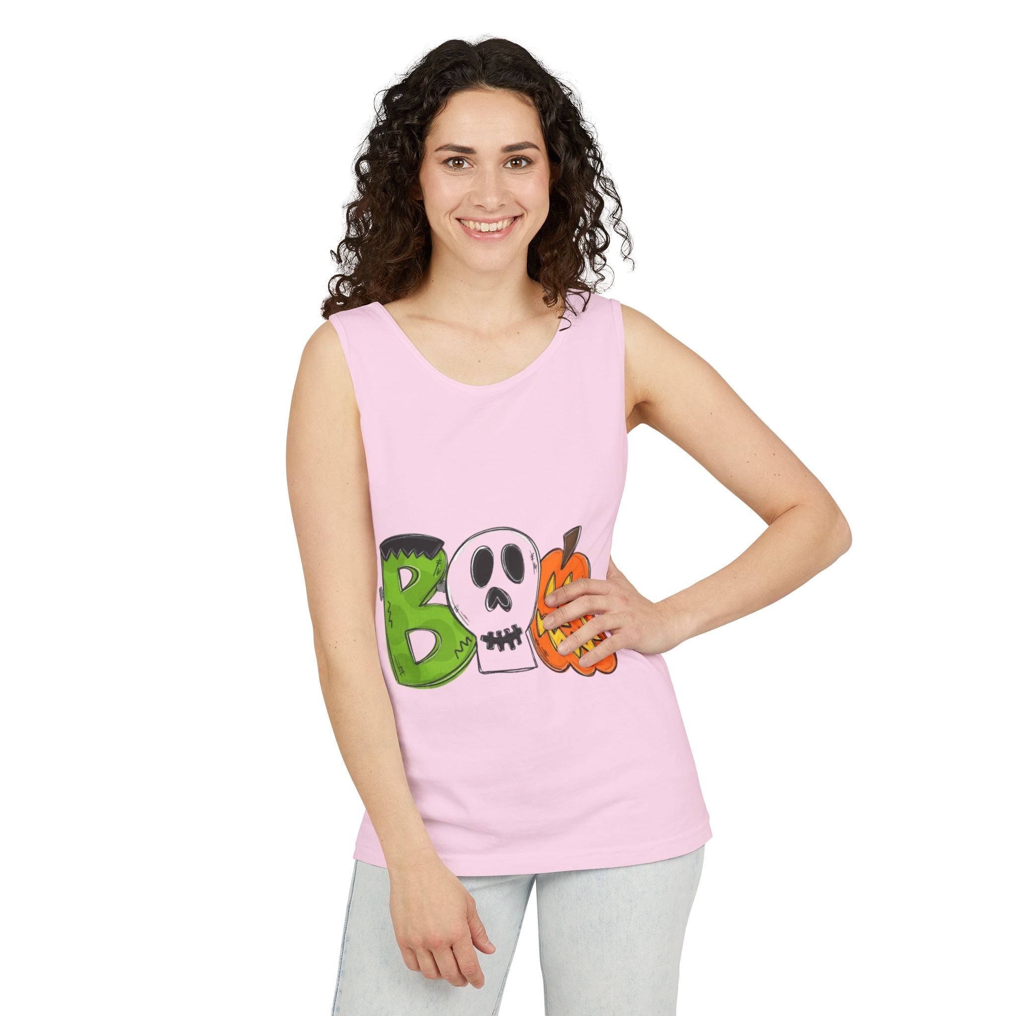 Halloween BOO Unisex Garment-Dyed Tank Top
