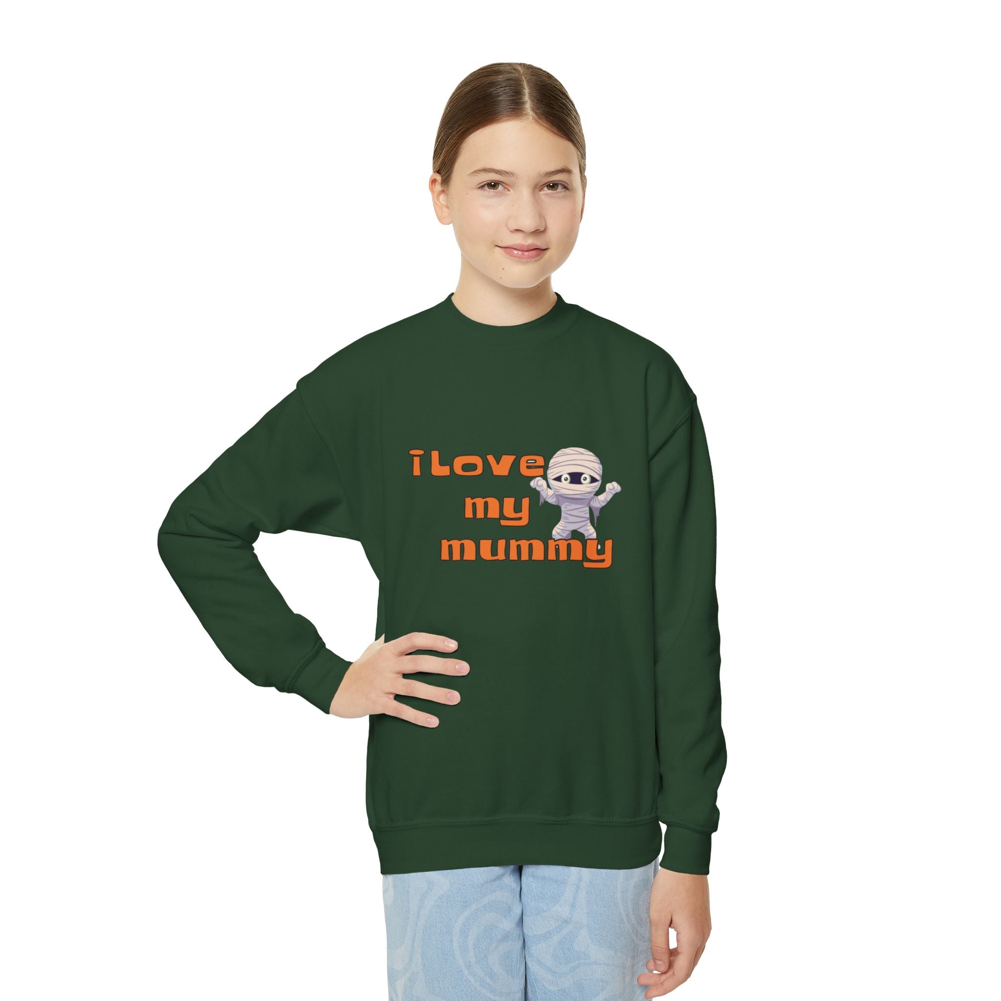 I Love My Mummy Youth Crewneck Sweatshirt