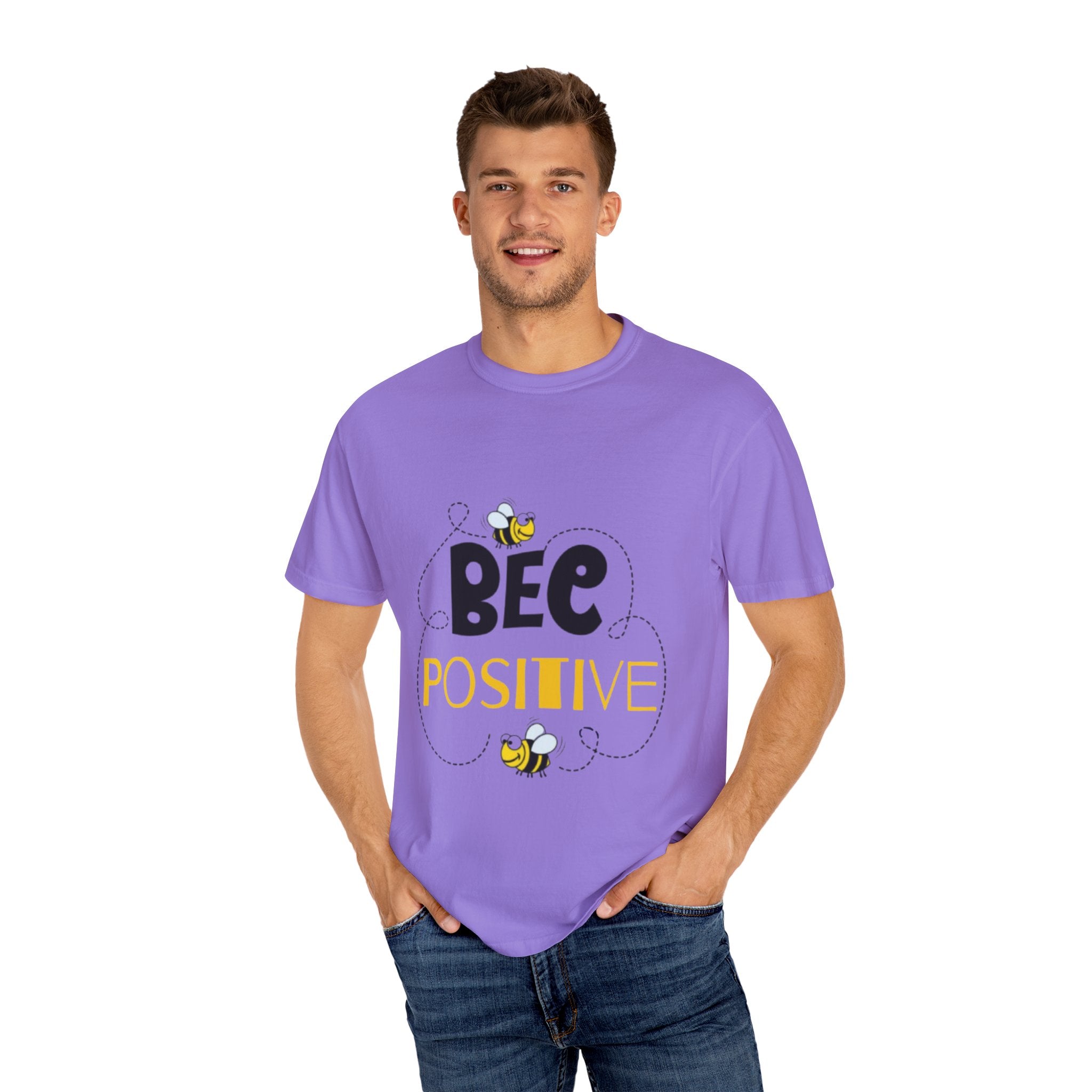 Bee Positive Unisex Garment-Dyed T-Shirt
