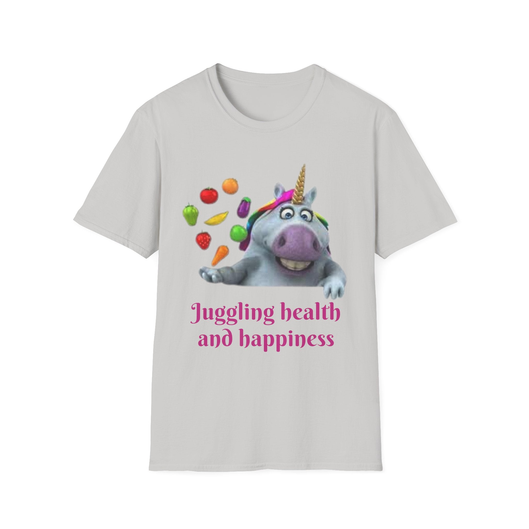 Juggling Health And Happiness Unicorn Unisex Softstyle T-Shirt