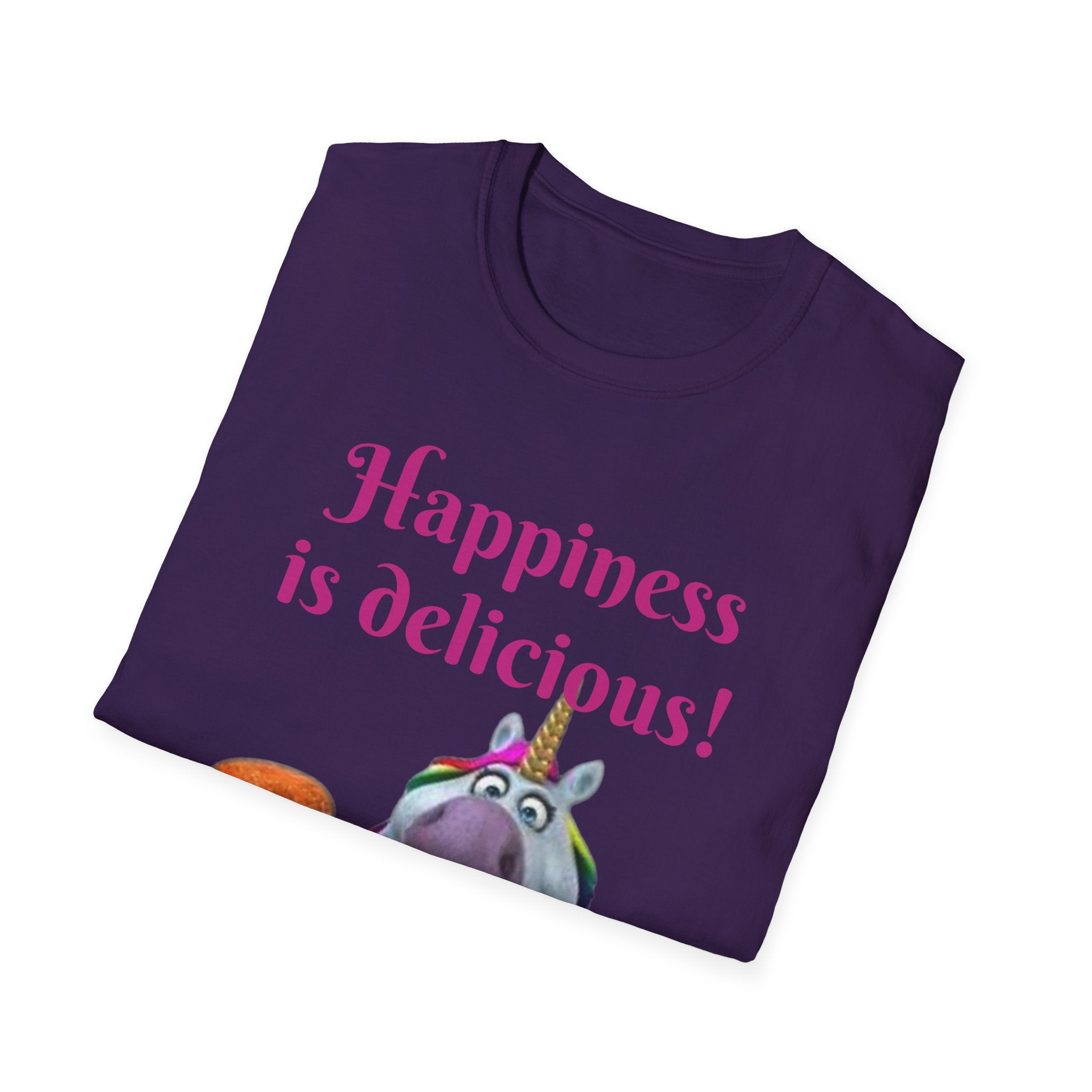 Happiness Is Delicious Unicorn Unisex Softstyle T-Shirt
