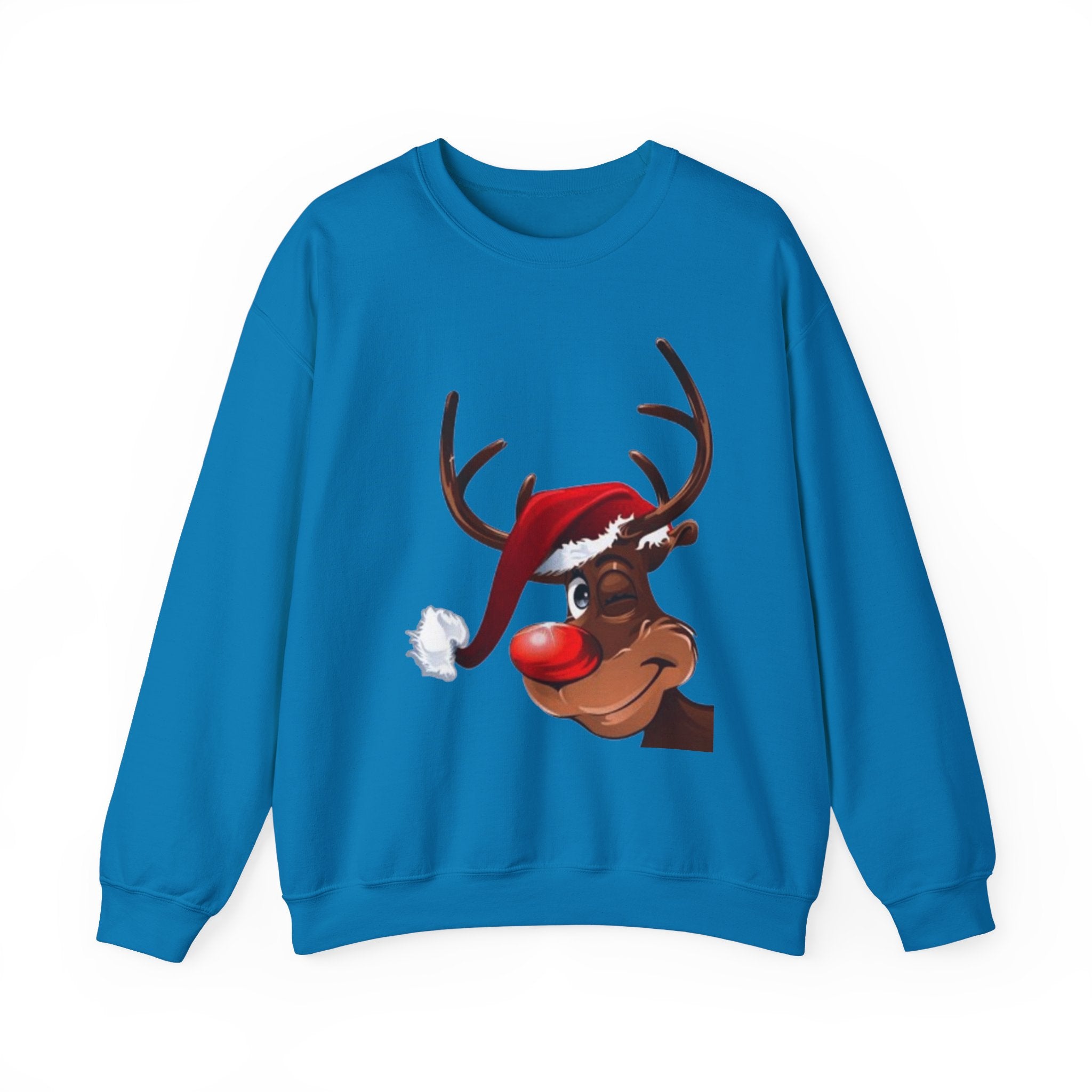 Festive Reindeer Unisex Heavy Blend™ Crewneck Sweatshirt