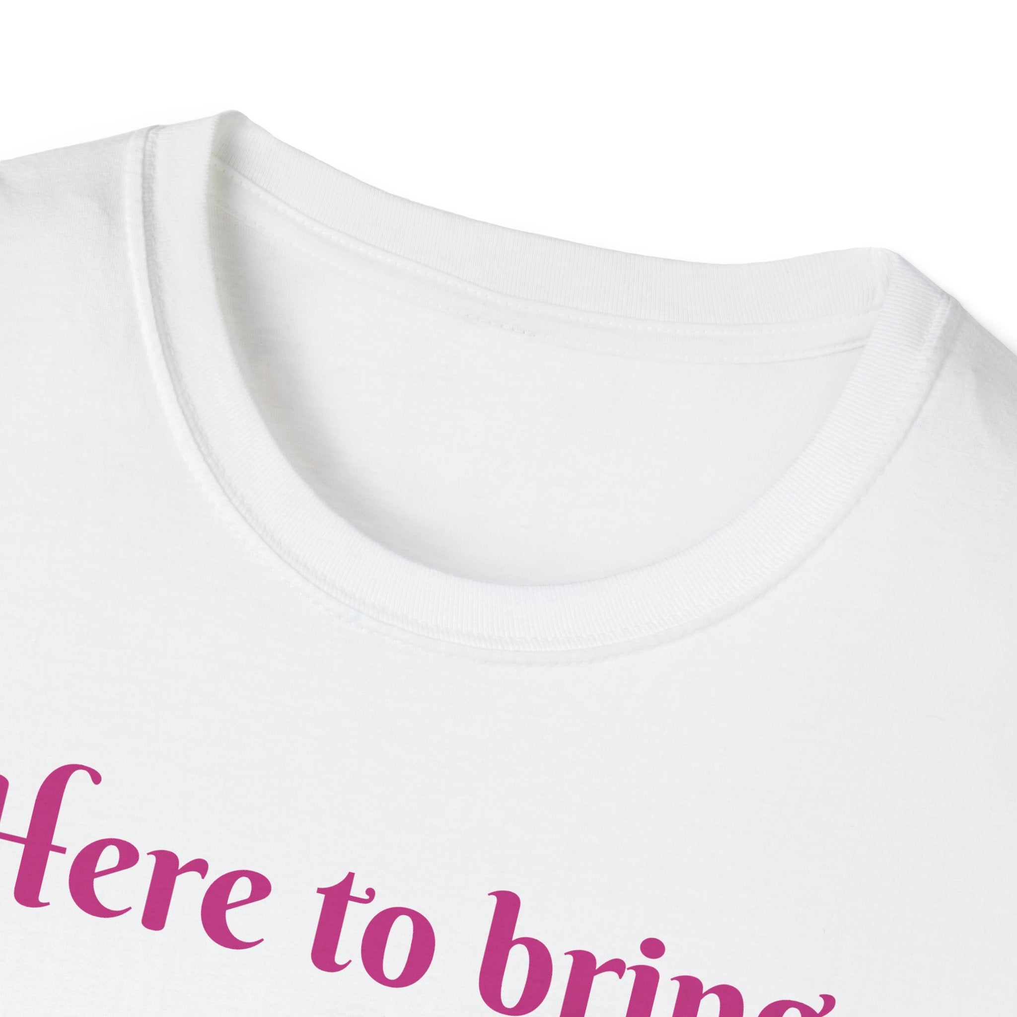 Here To Bring Some Joy Let's Hop Into Adventure Unisex Softstyle T-Shirt