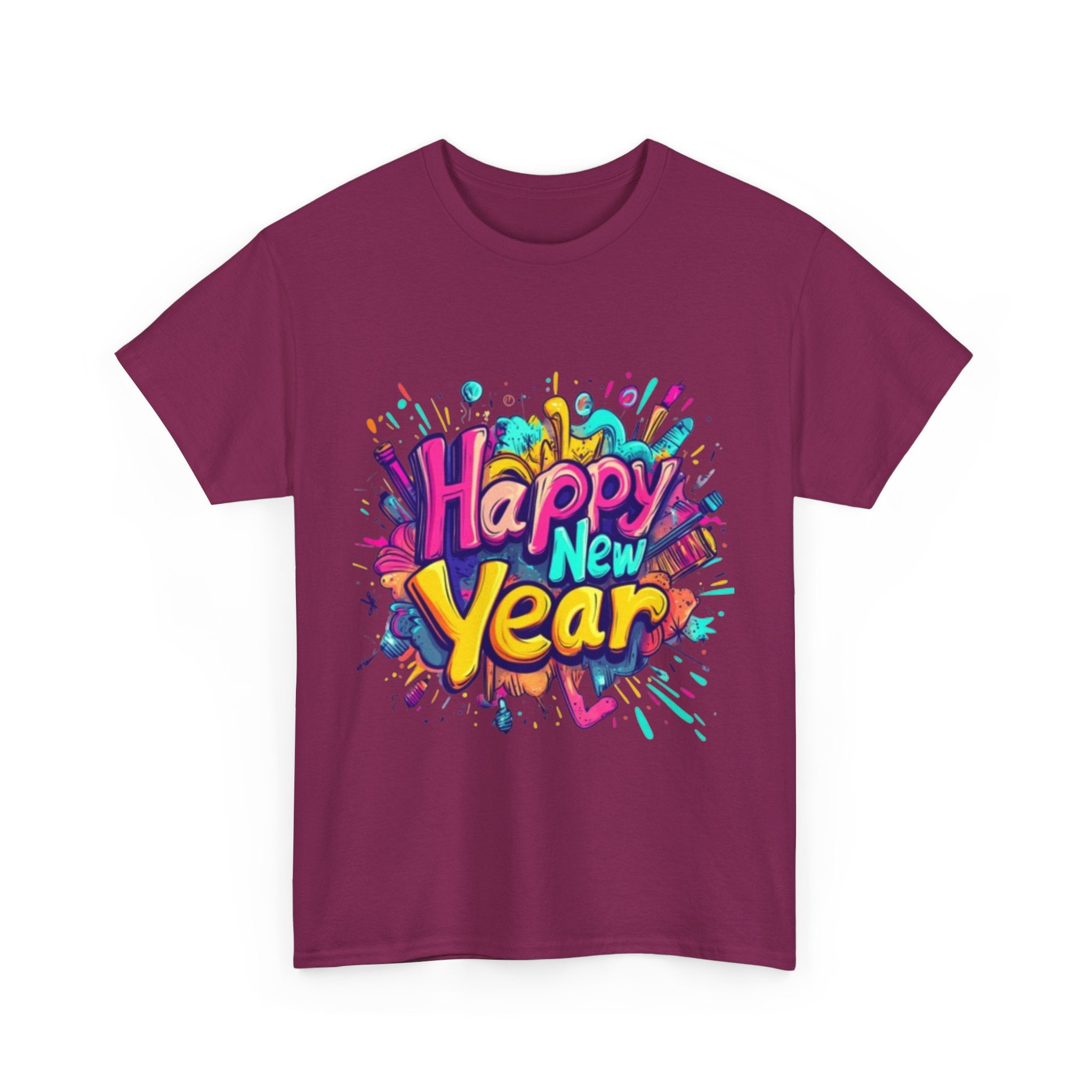 2026 Happy New Year DOUBLE SIDED Unisex Heavy Cotton T-Shirt