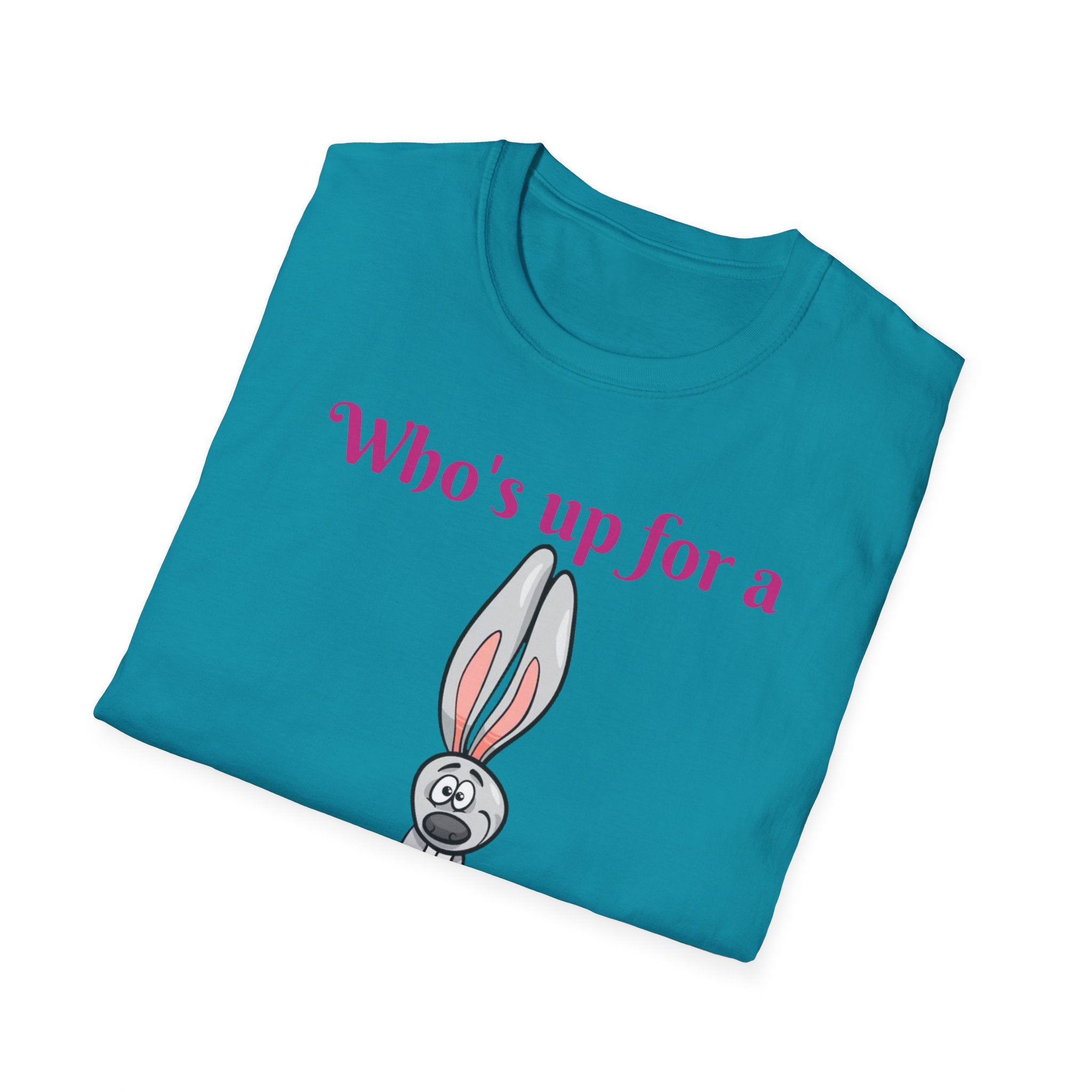 Who's Up For A Treasure Hunt Bunny Unisex Softstyle T-Shirt