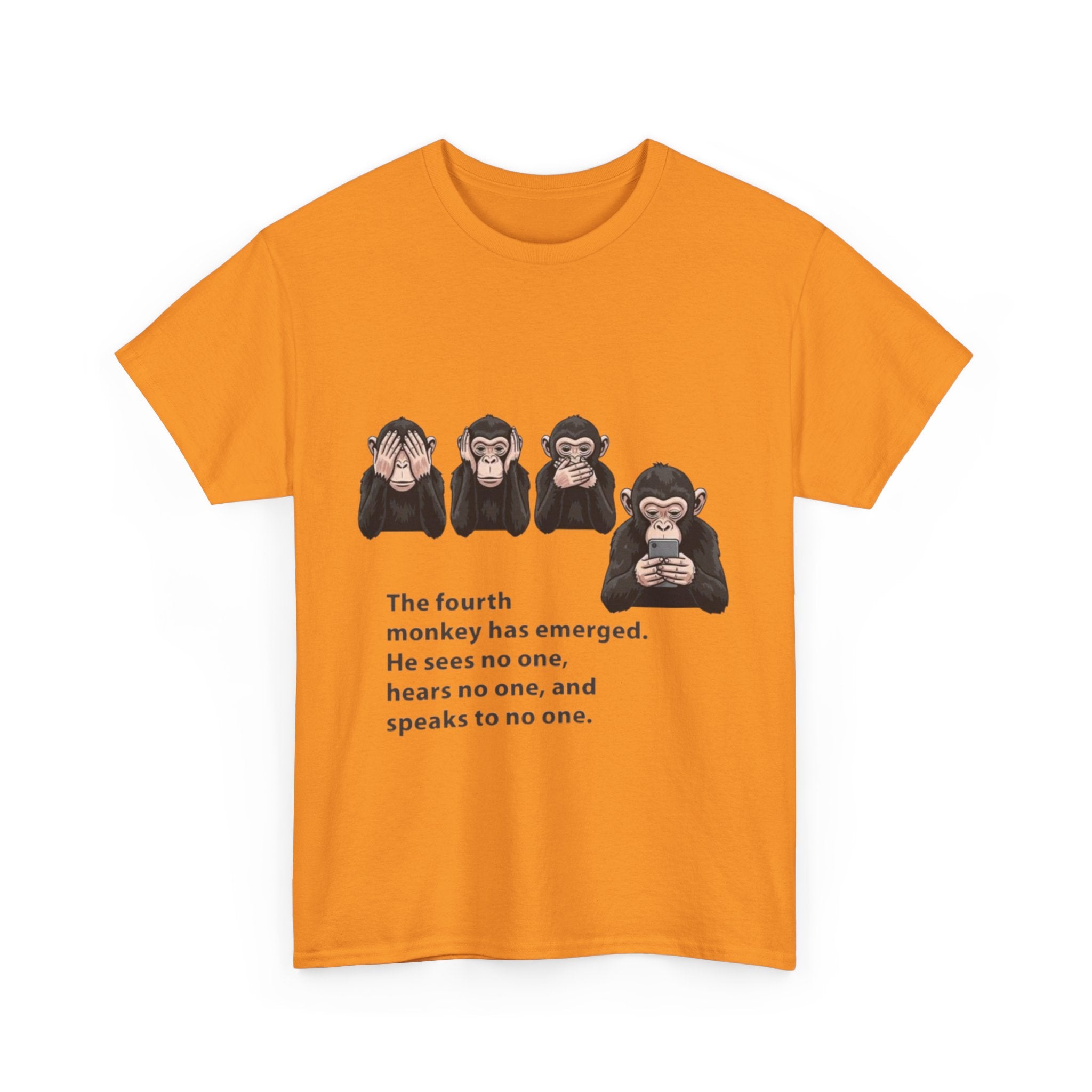 Four Monkeys Unisex Heavy Cotton T-Shirt