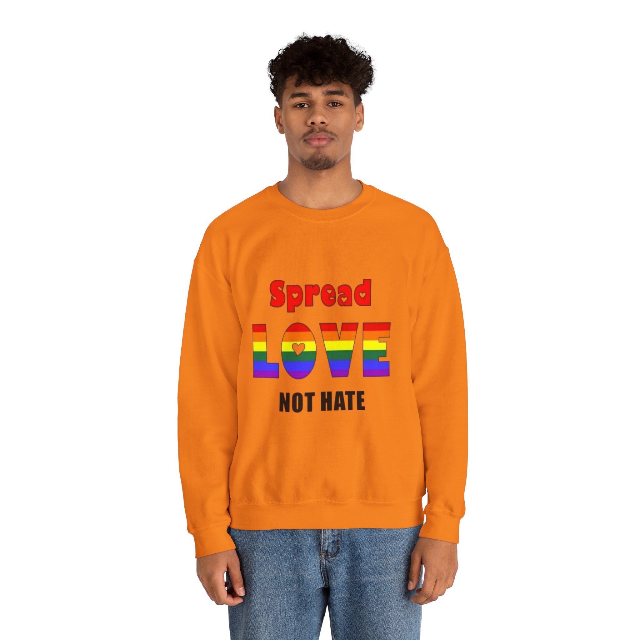 Spread Love Not Hate Unisex Crewneck Sweatshirt