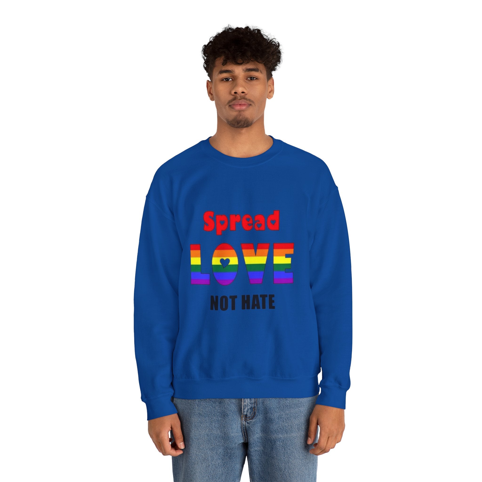 Spread Love Not Hate Unisex Crewneck Sweatshirt