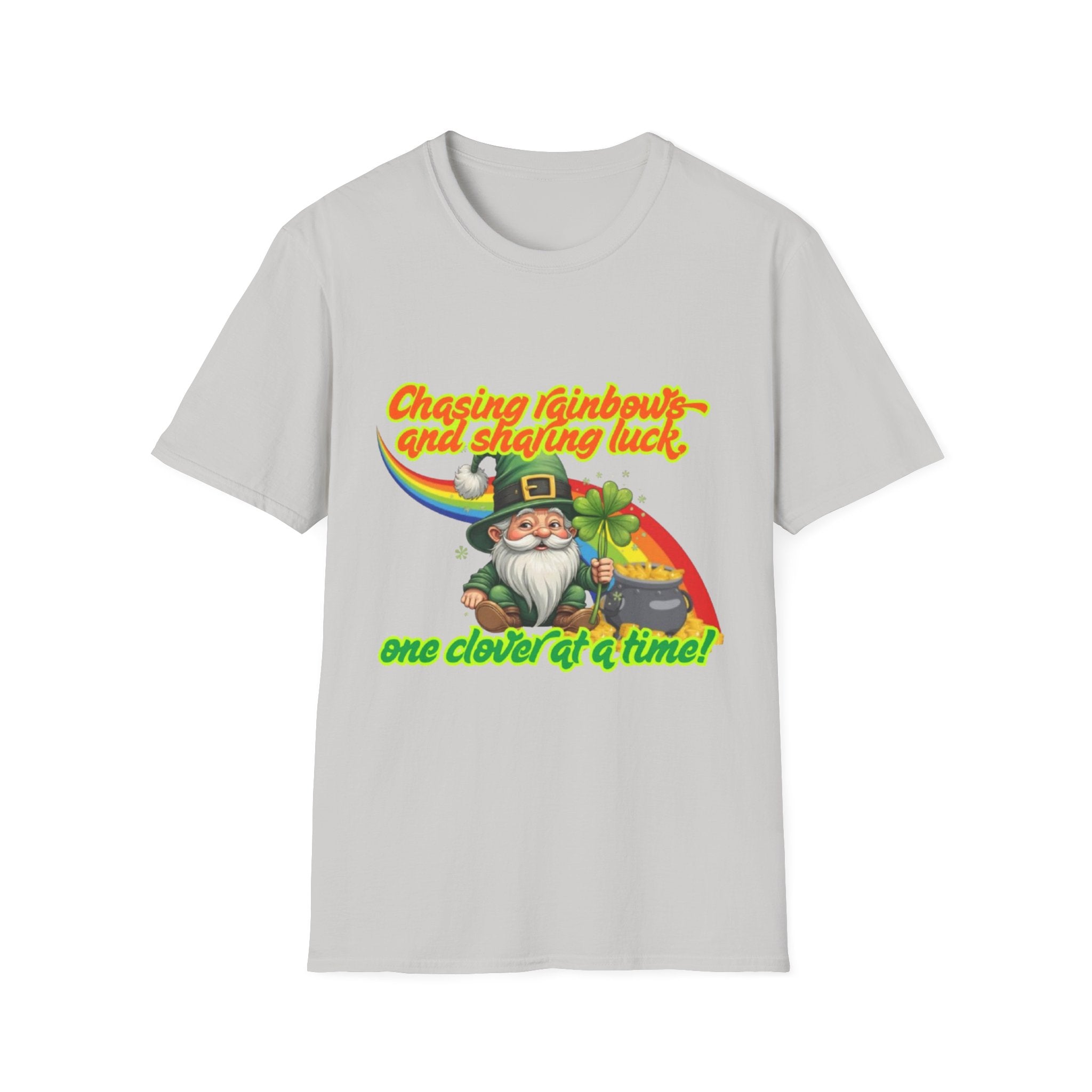 Chasing Rainbows And Sharing Luck, One Clover At A Time! Unisex Softstyle T-Shirt