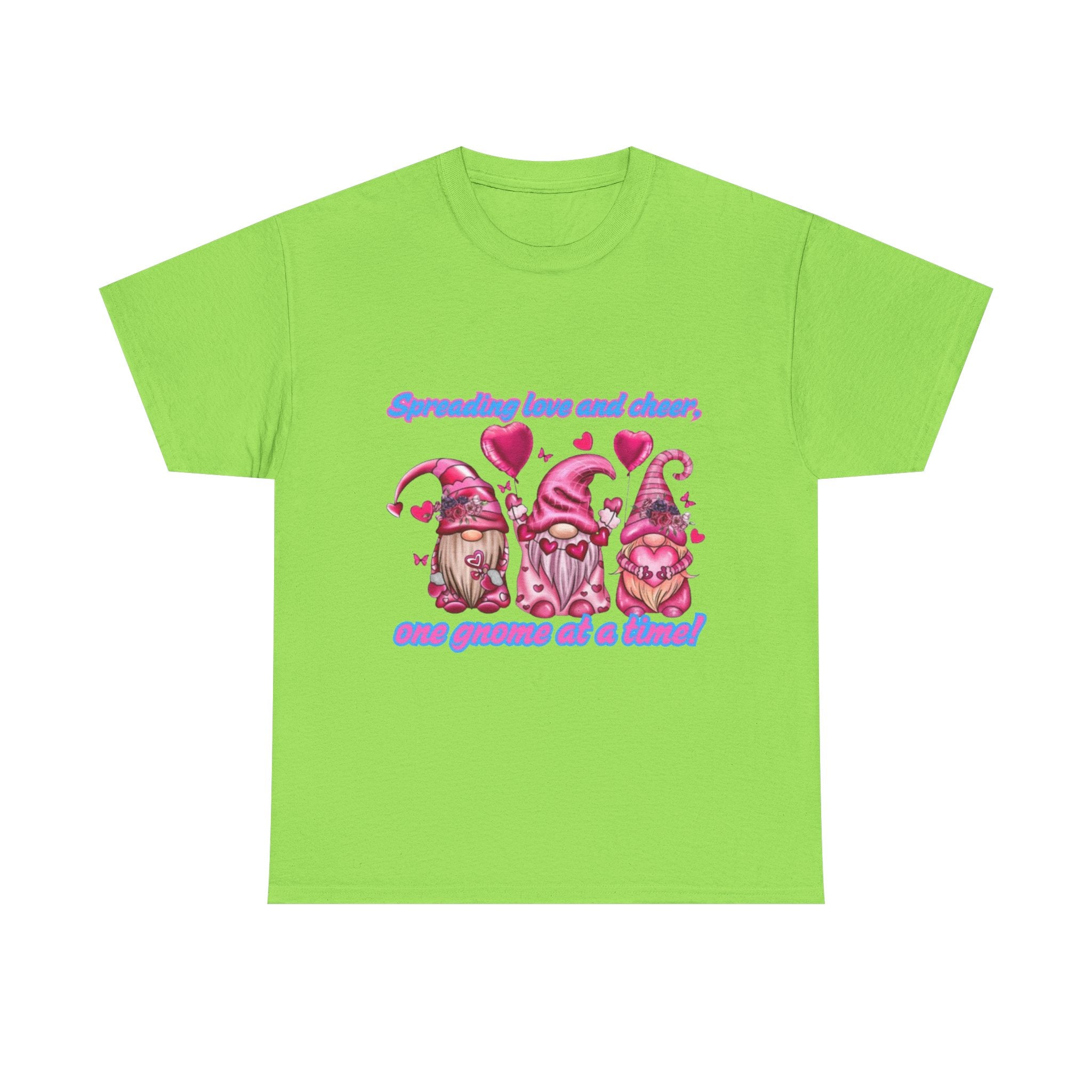 Spreading Love And Cheer, One Gnome At A Time Unisex Heavy Cotton T-Shirt